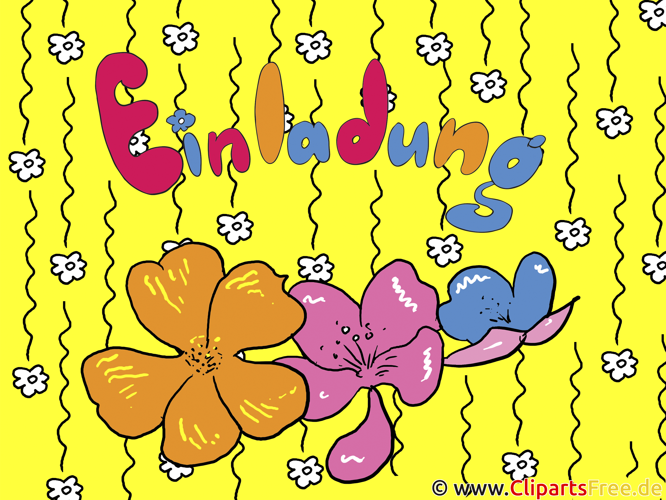 Einladung selbst gestalten mit unseren Clipart-Vorlagen