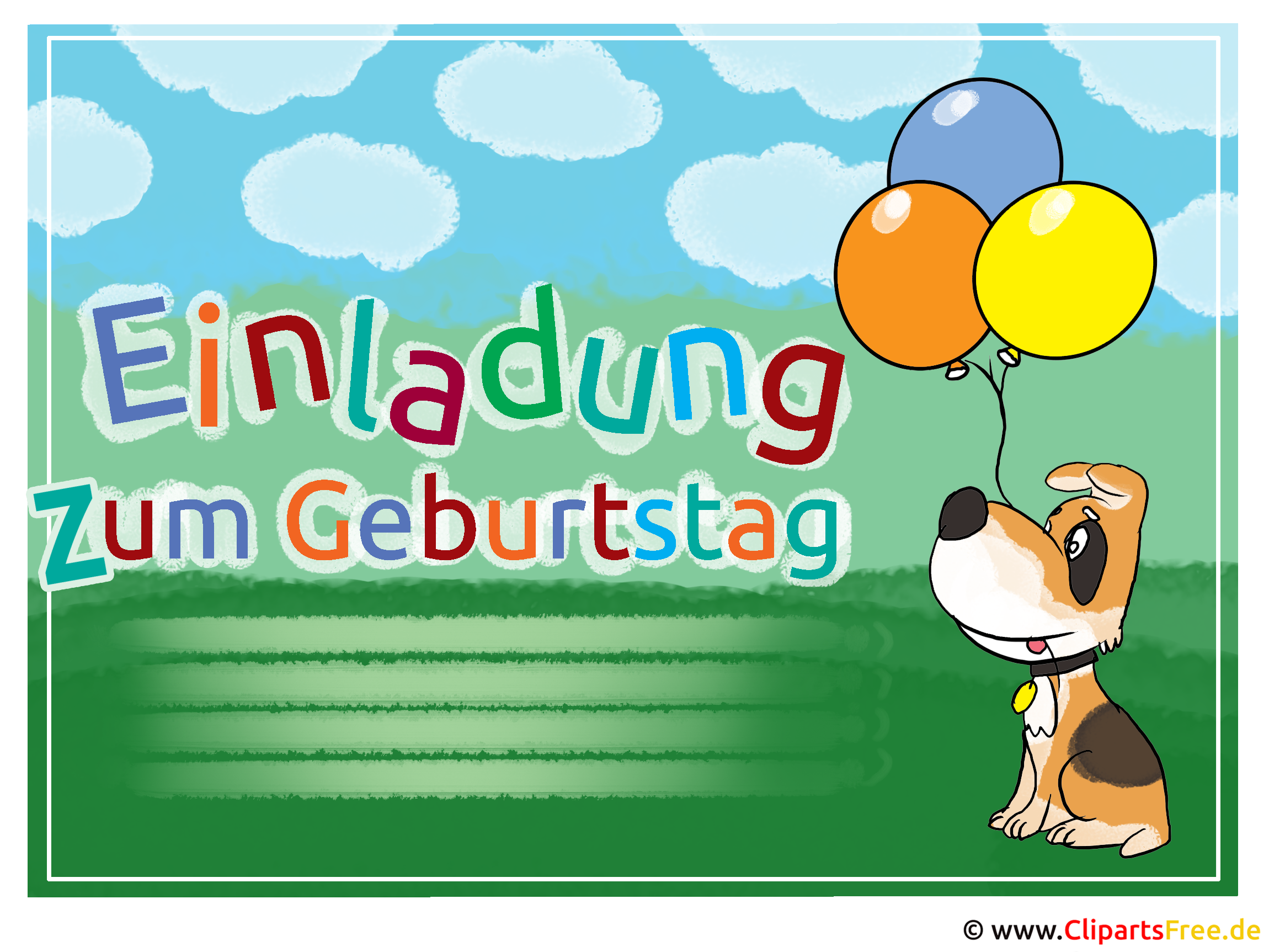 Einladung zum Geburtstag gratis