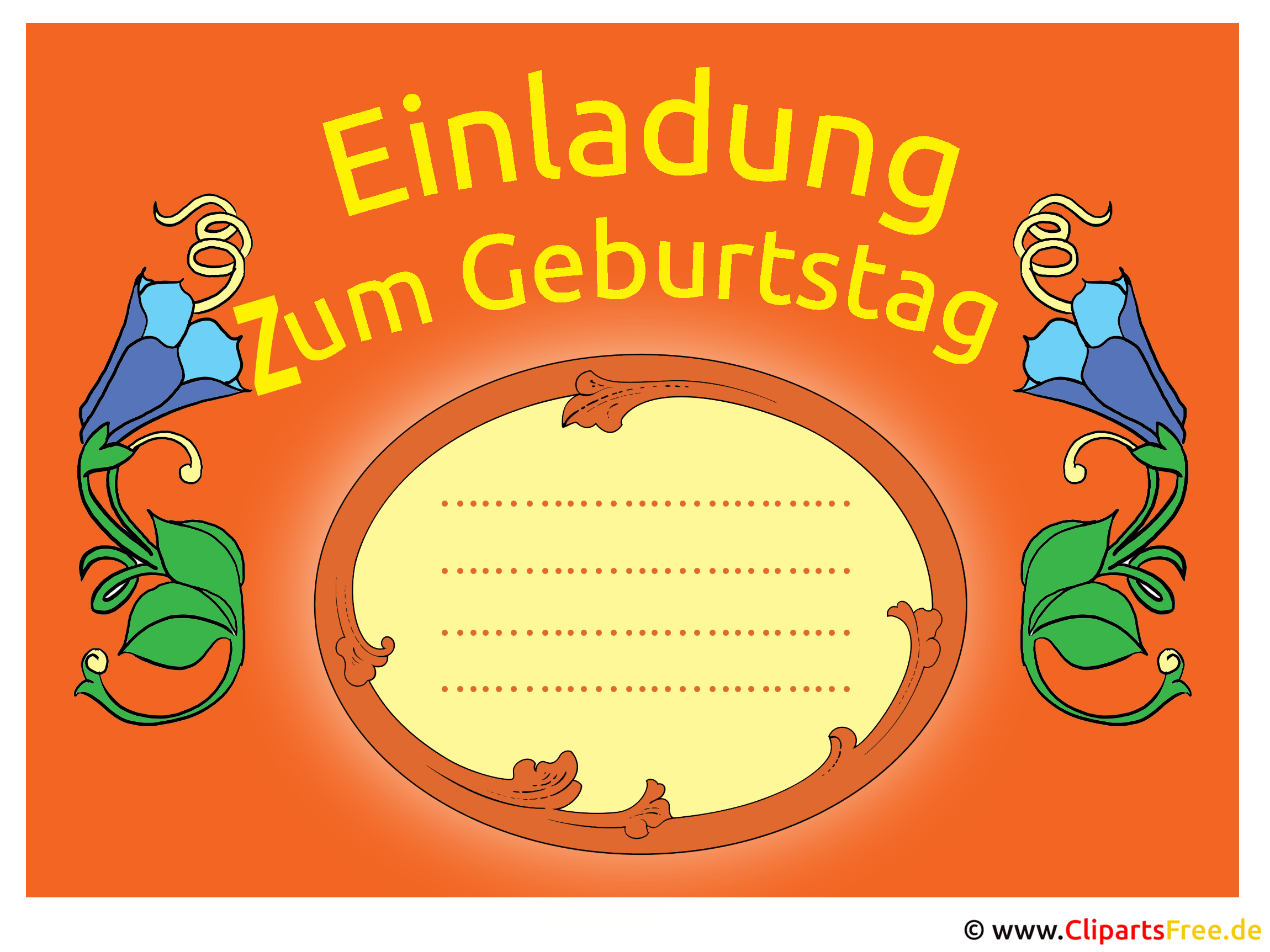 Geburtstagseinladung Ihr Text und unsere Vorlage