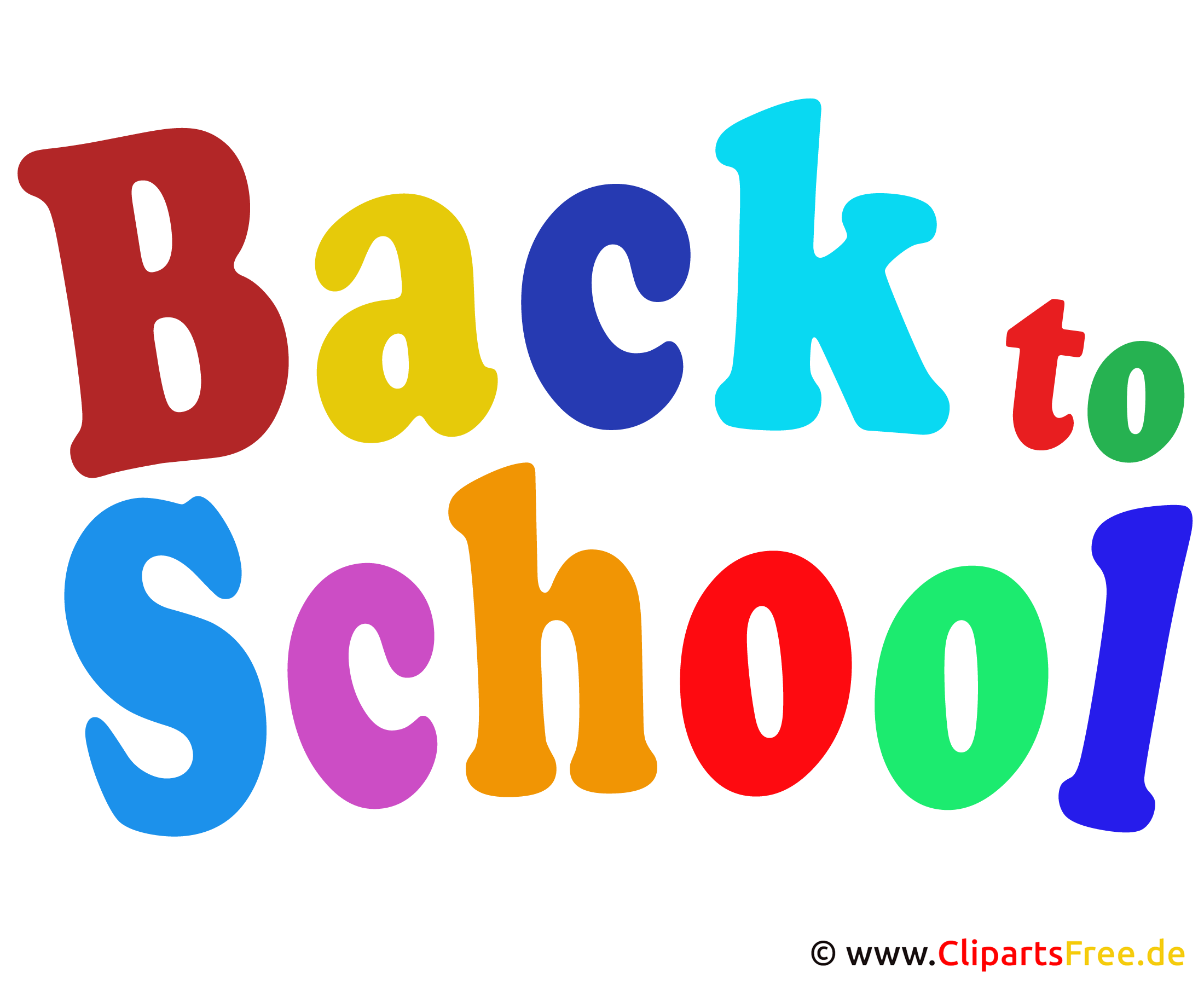 英語で学校に戻るクリップアート