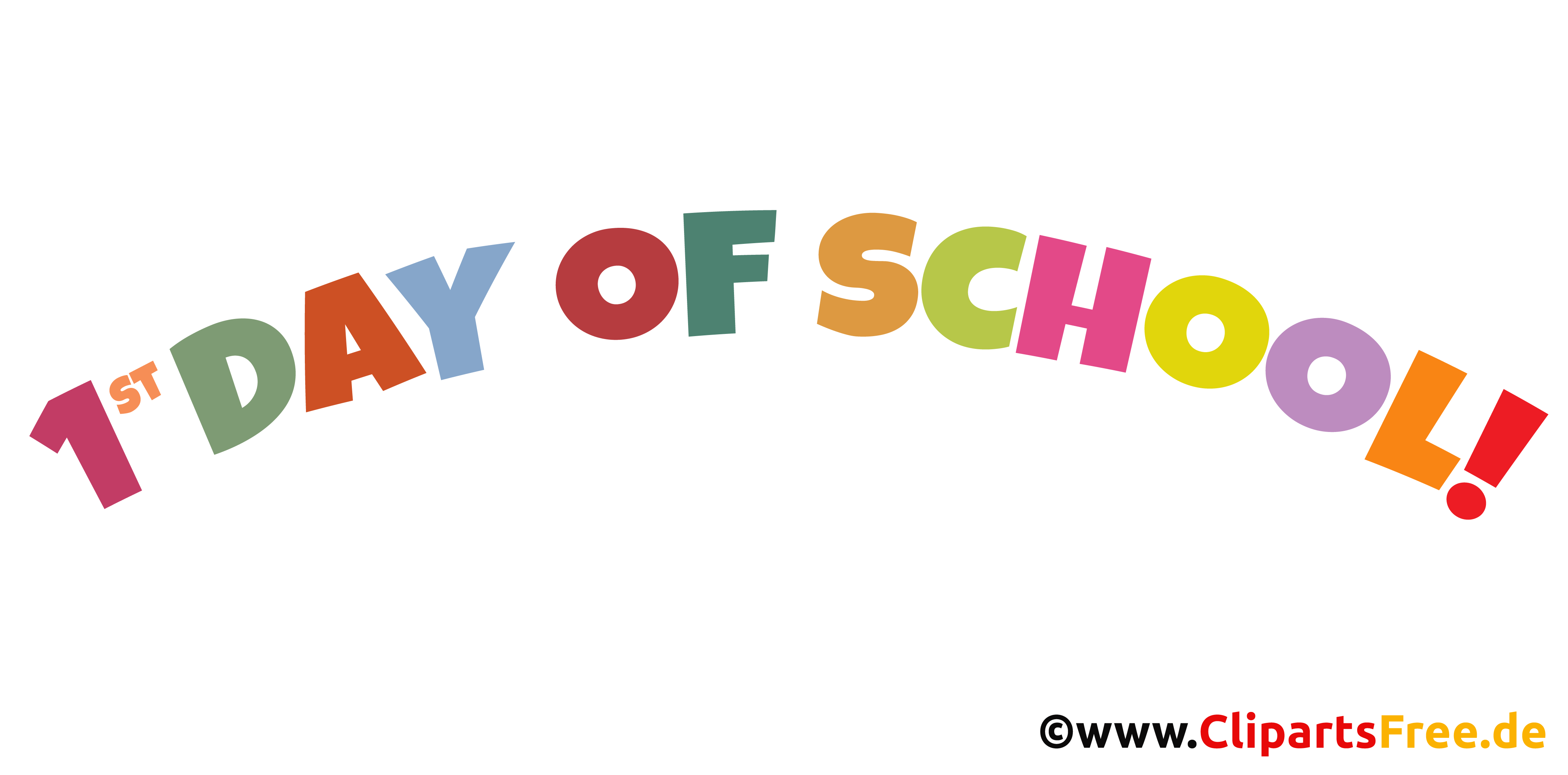 Tekst eerste schooldag als een transparante PNGafbeelding