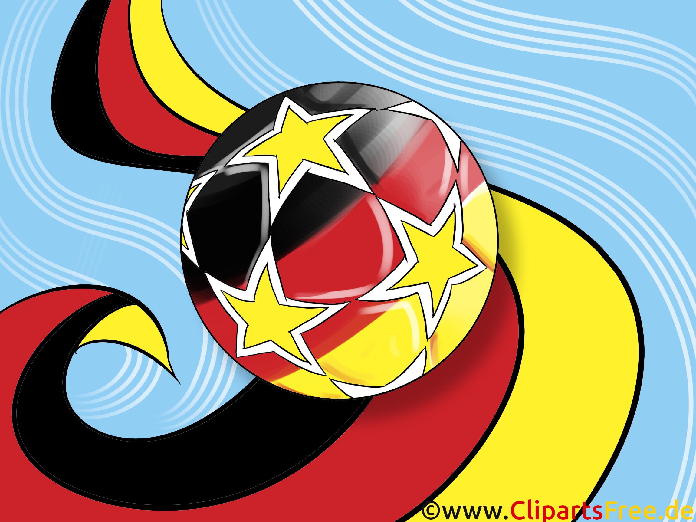 Fußball mit einem Grunge-Flagge von Deutschland Bild, Clipart, Illustration