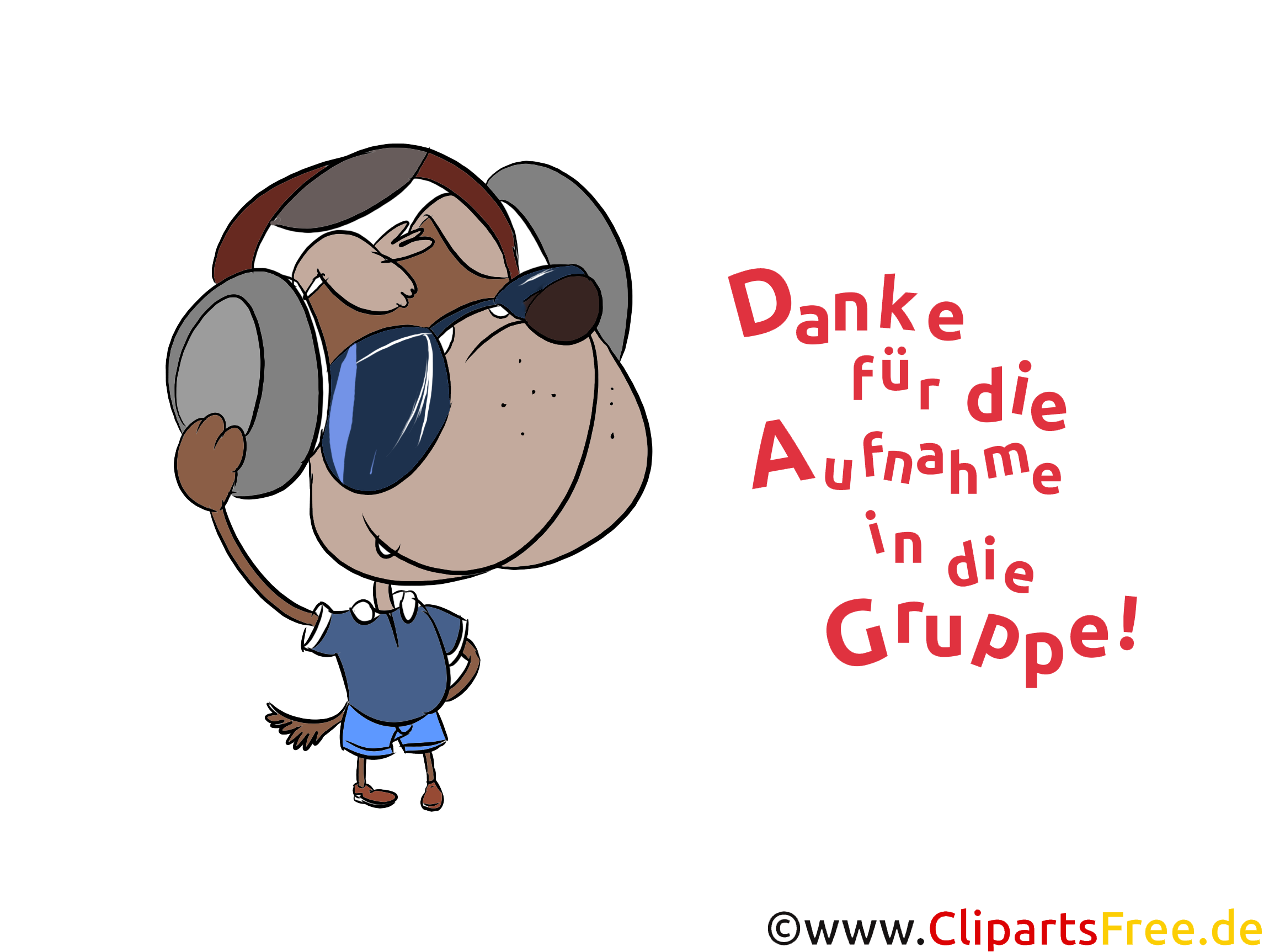 Danke Für Die Herzliche Aufnahme Im Team www.clipartsfree.de