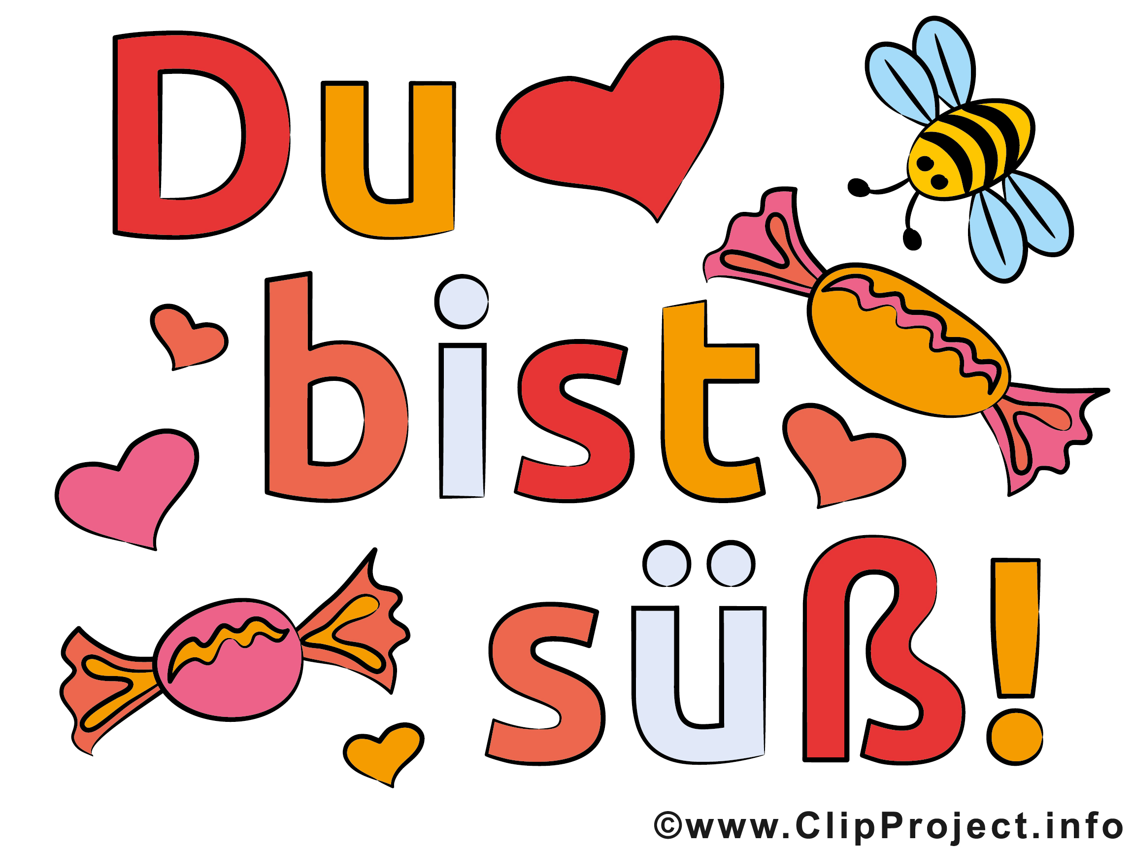 Du bist süß Clipart, Illustration