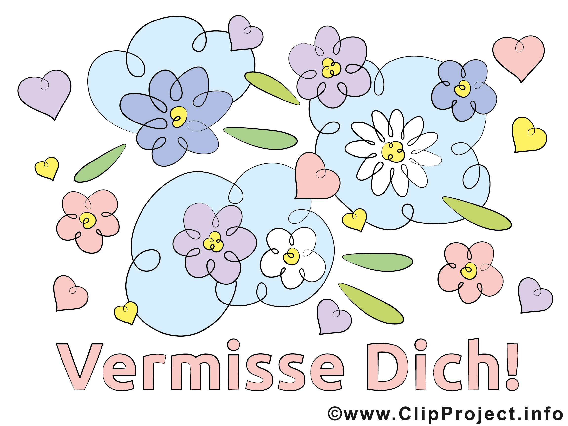 Clipart Vermisse Dich sehr!