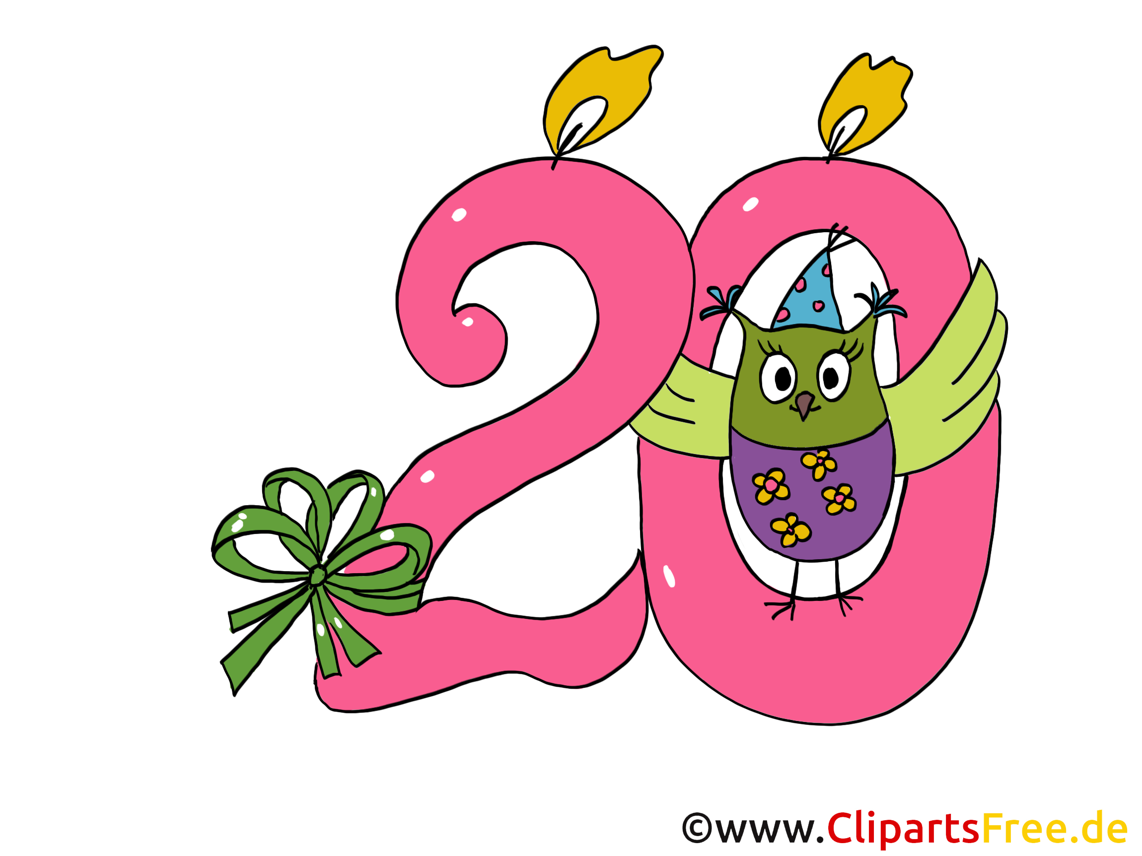 20 Geburtstag Clipart