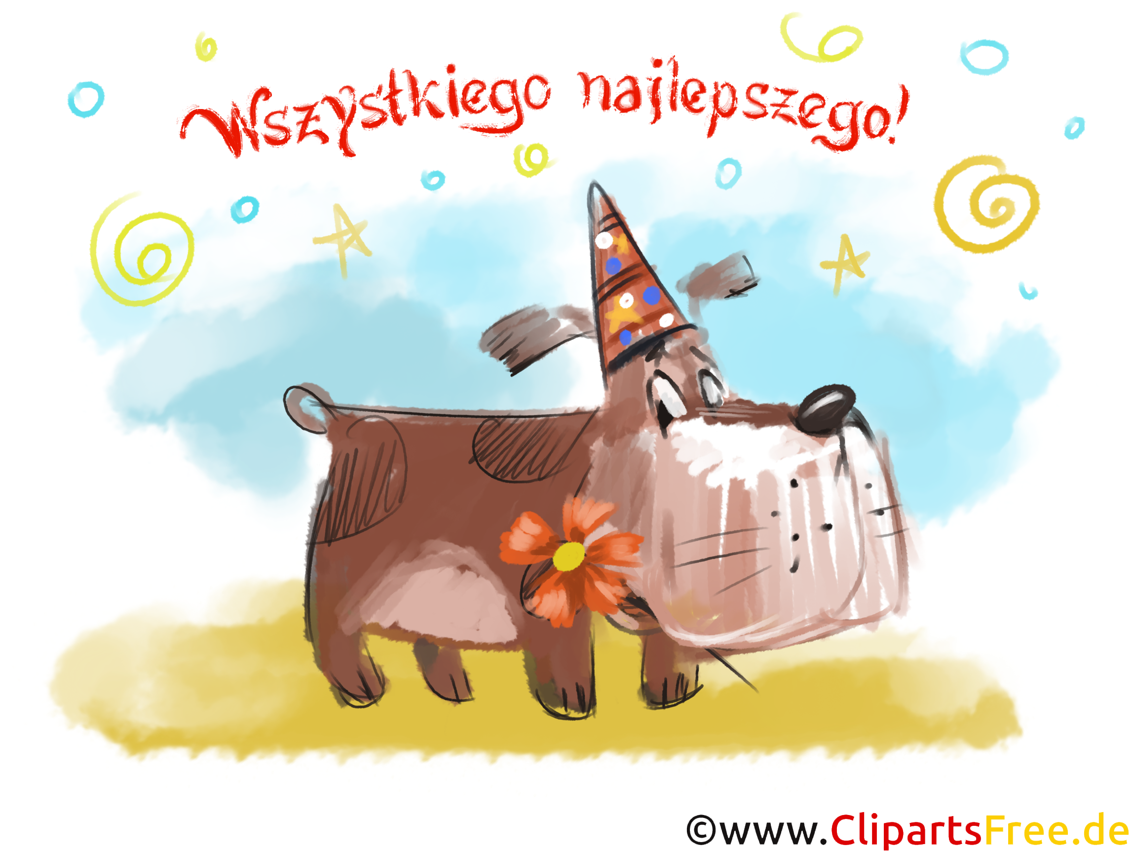 Alles Gute zum Geburtstag auf Polnisch Bilder, Clipart, Glückwünsche