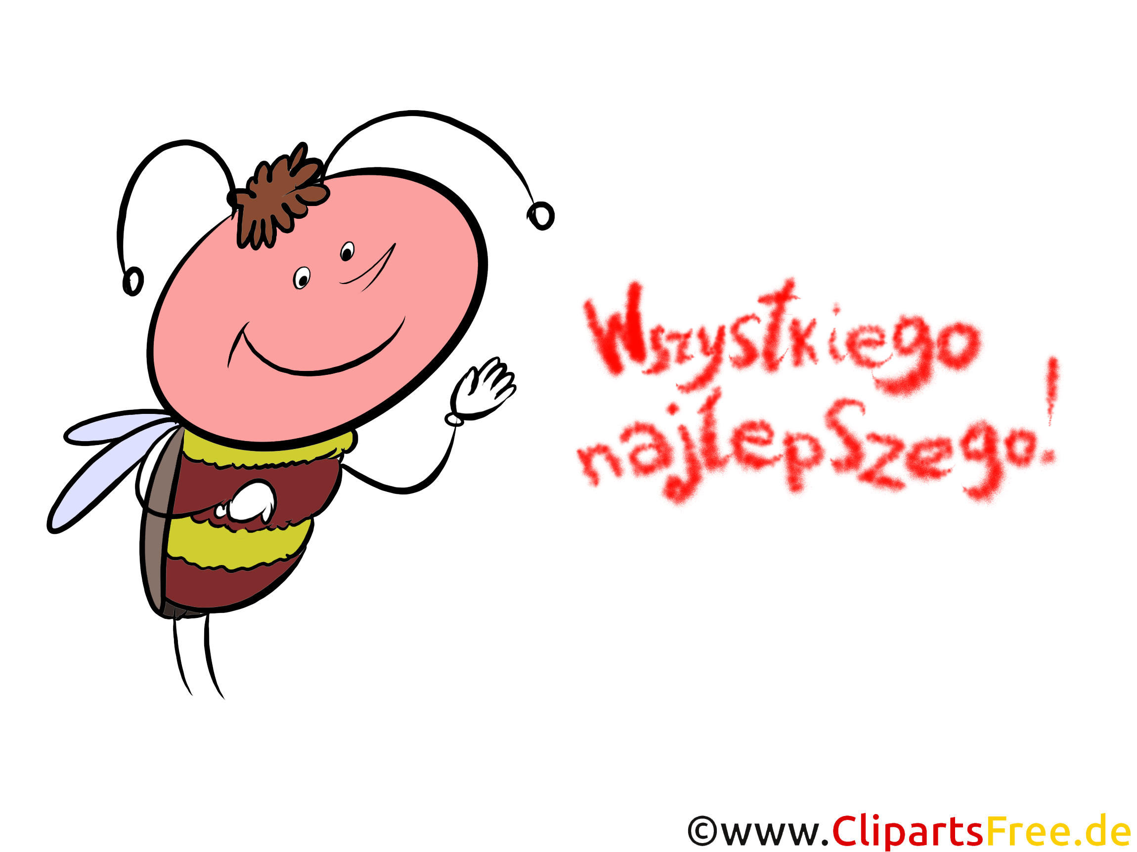 Birthday Cartoon Congratulation Card In Polish Birthday cartoon congratulation card in polish