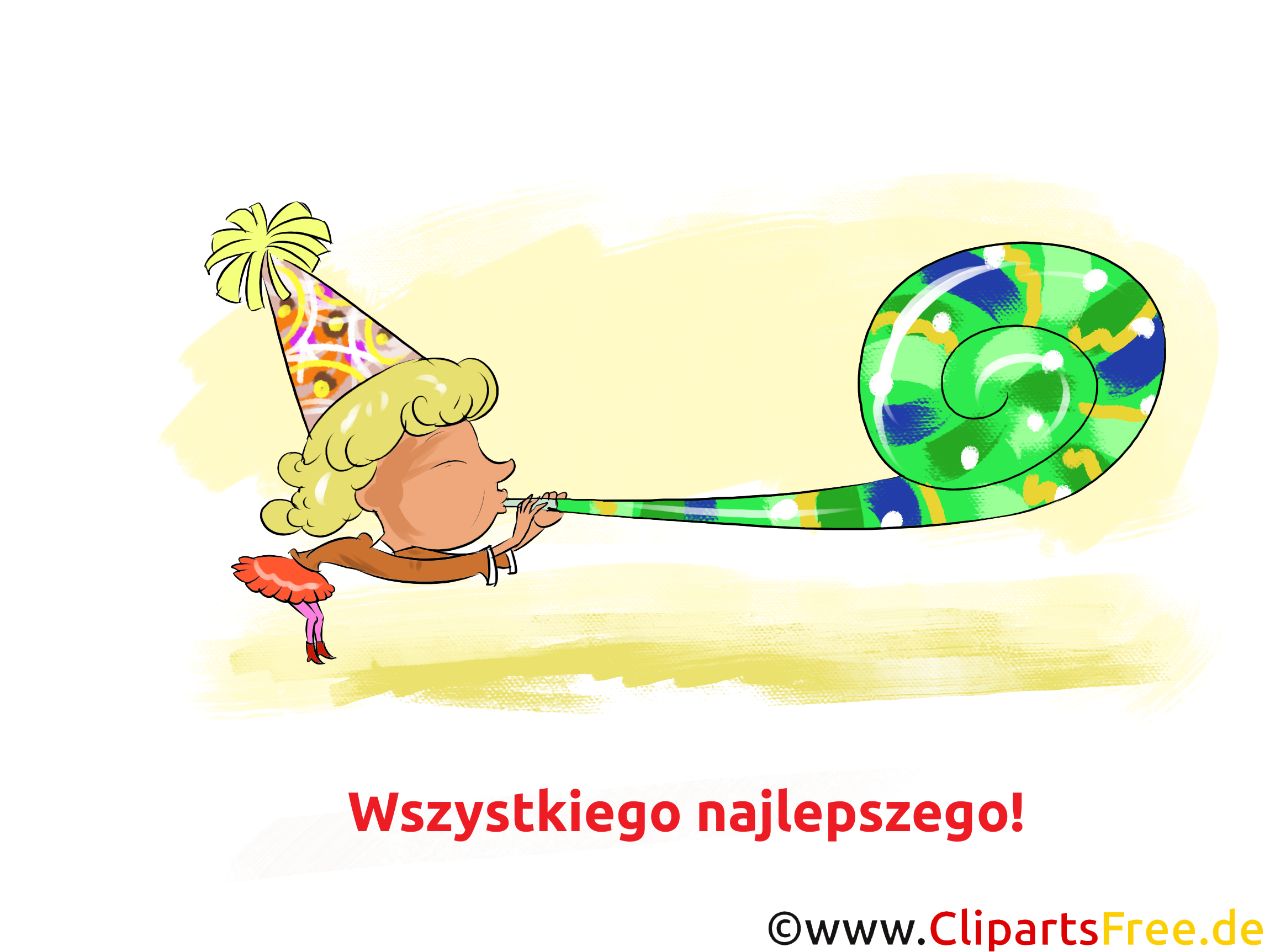 Gruss zum Geburtstag auf Polnisch Bild, Clipart, Glückwunsch
