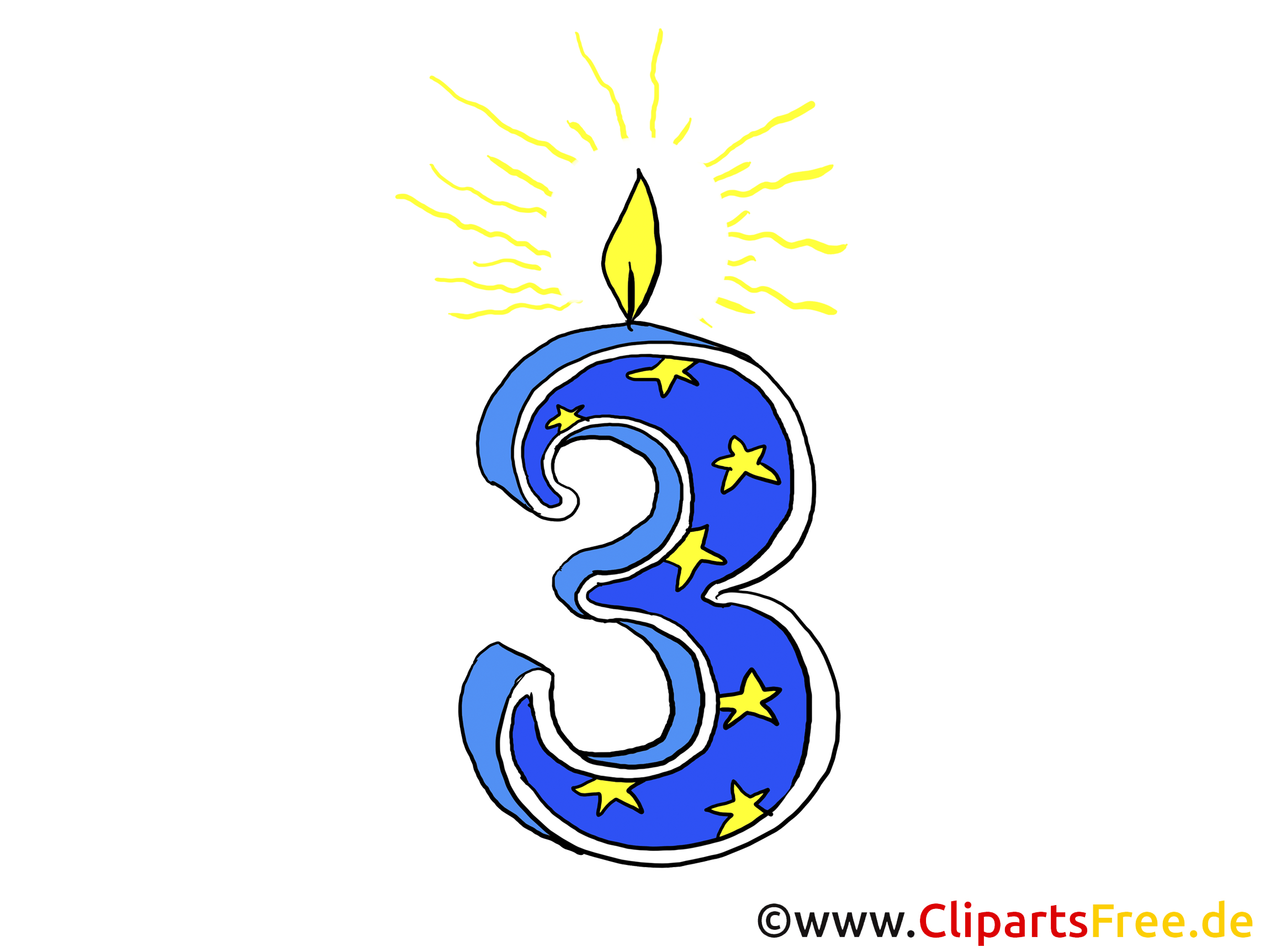 Geburtstag 3 Jahre Bild für Gestaltung einer Einladung