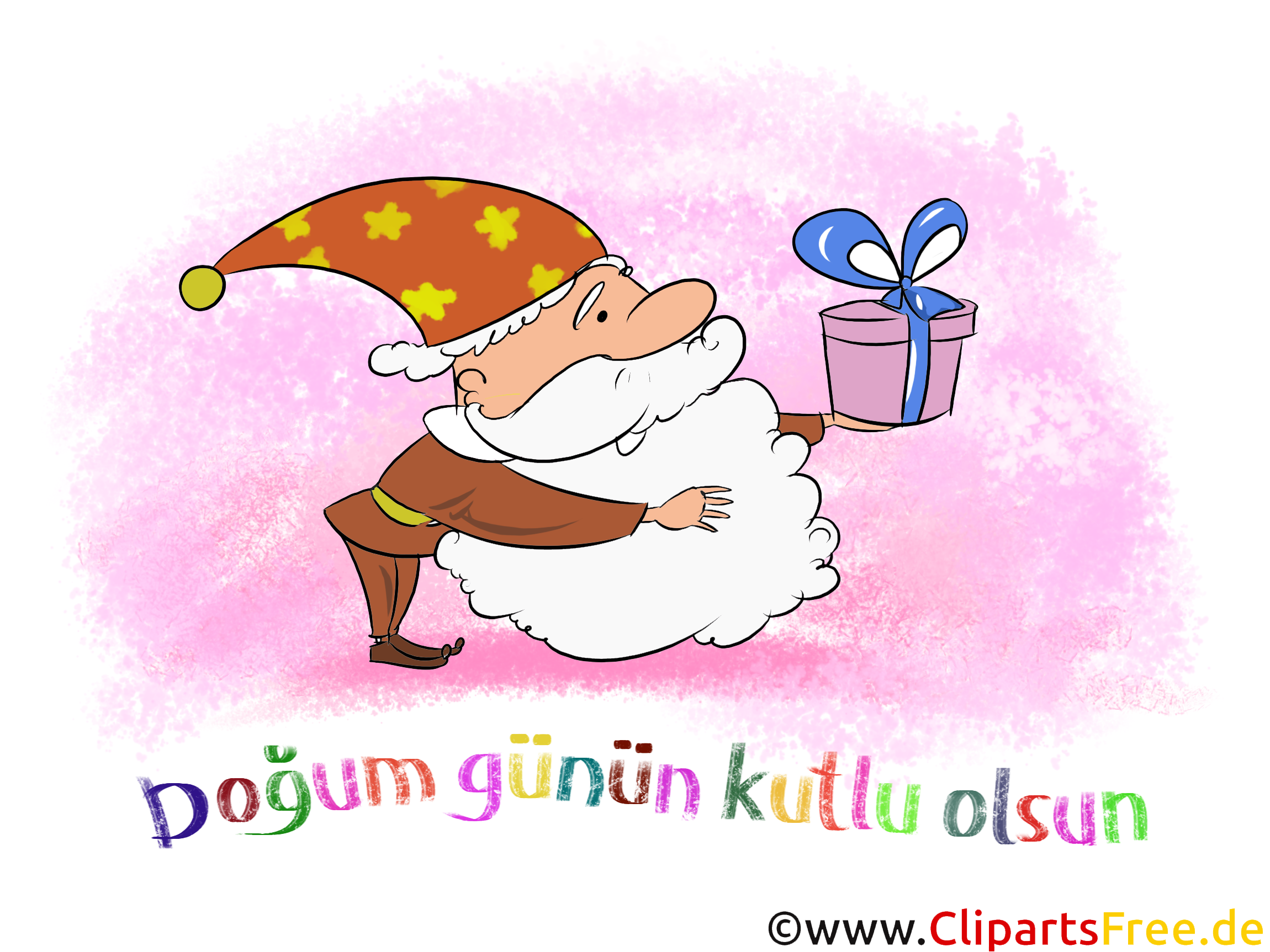 Herzlichen Glückwunsch zum Geburtstag auf Türkisch Clipart