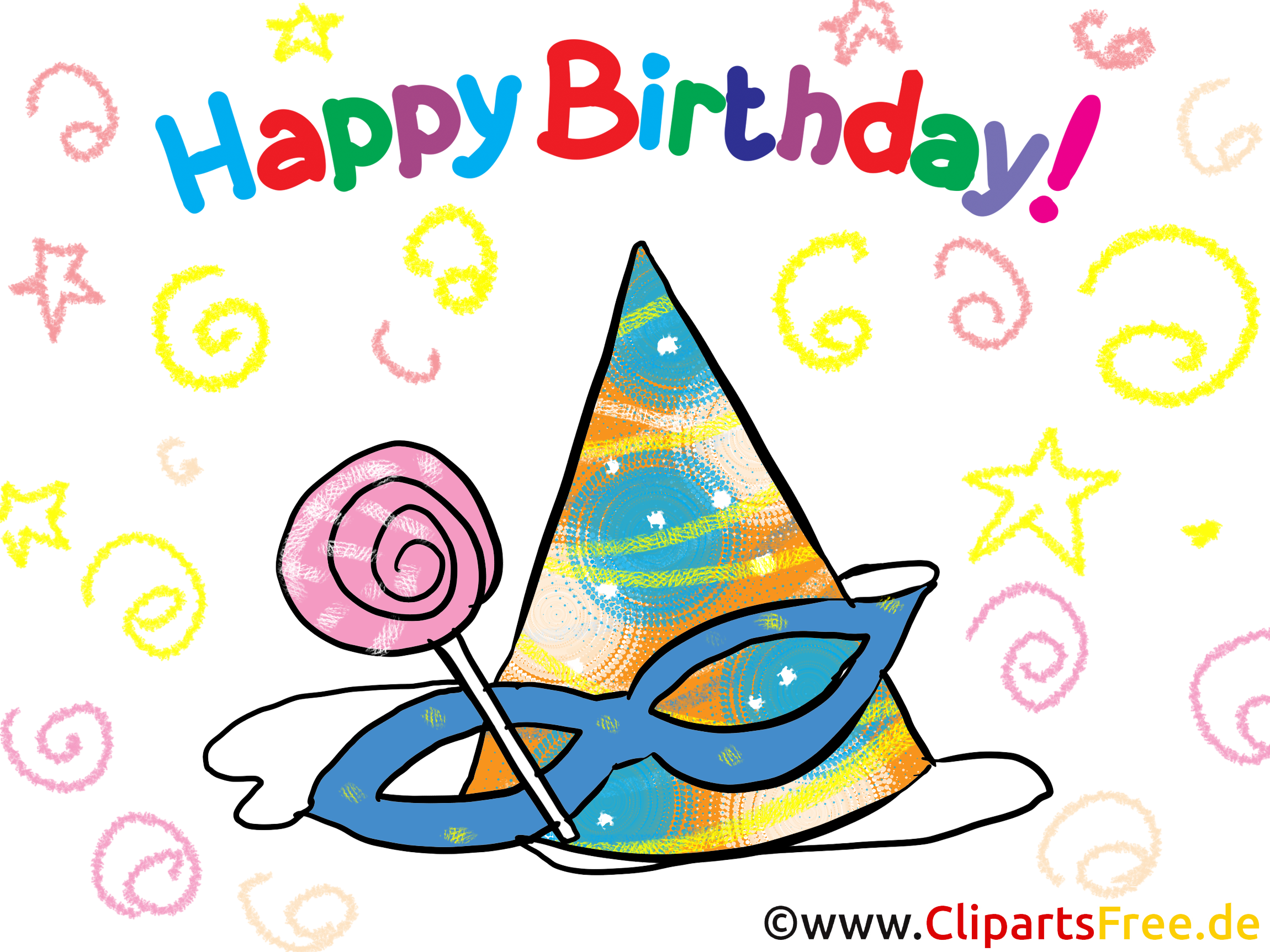 Happy Birthday Karte - Bilder für Schule