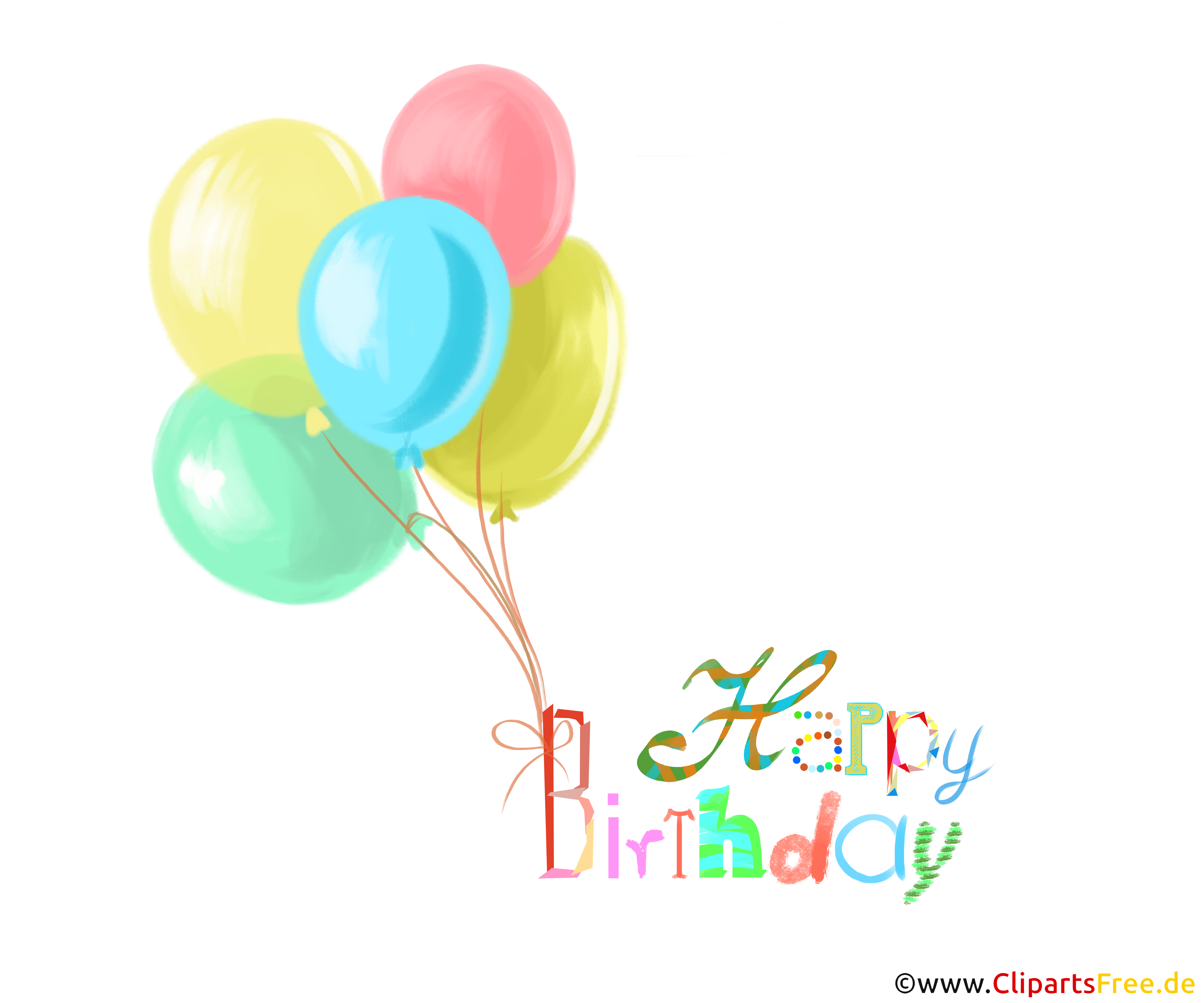 テキストお誕生日おめでとうと美しいカラフルな風船 テキストお誕生日おめでとうと美しいカラフルな風船