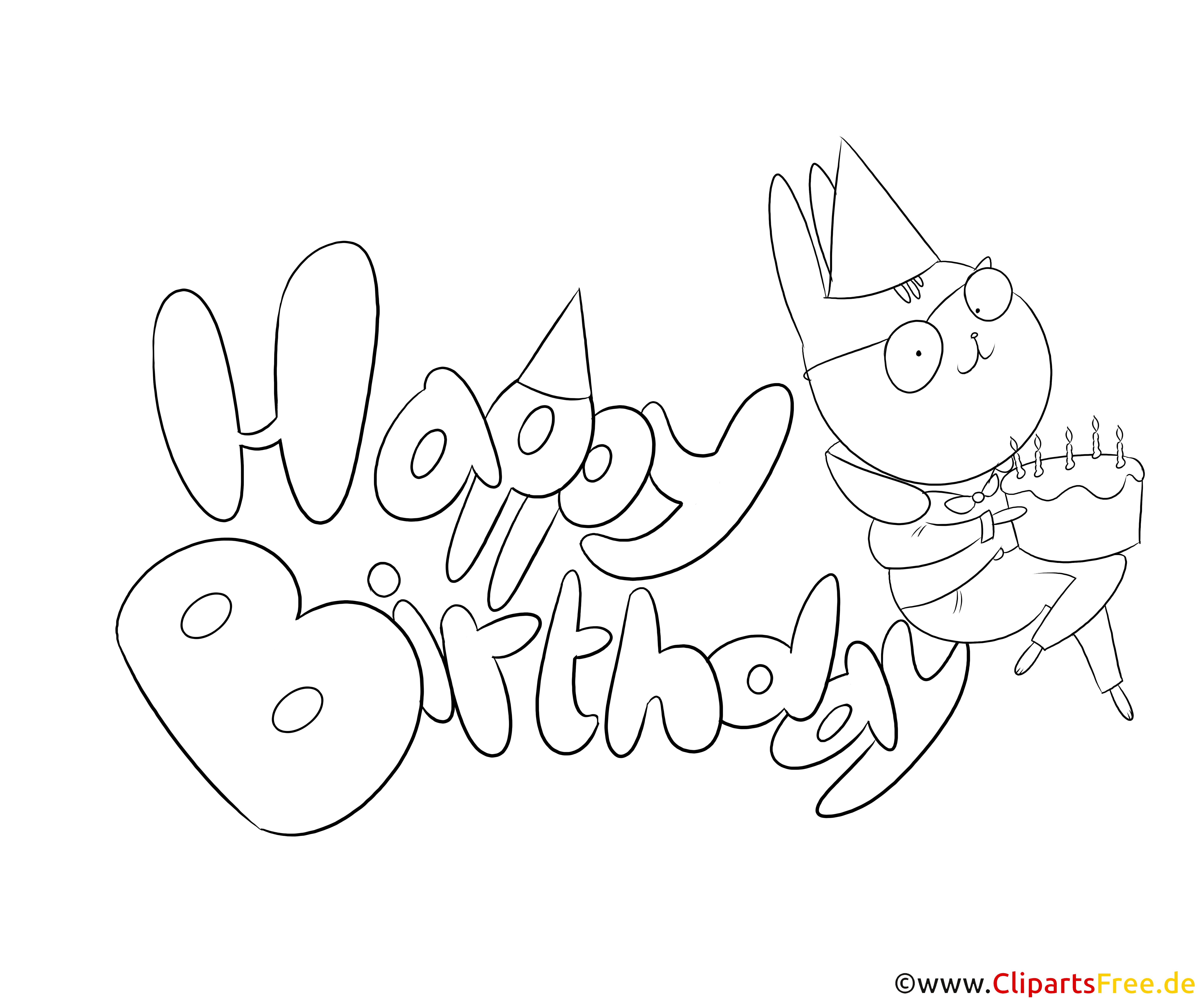 黒と白のテキスト絵画のお誕生日おめでとう