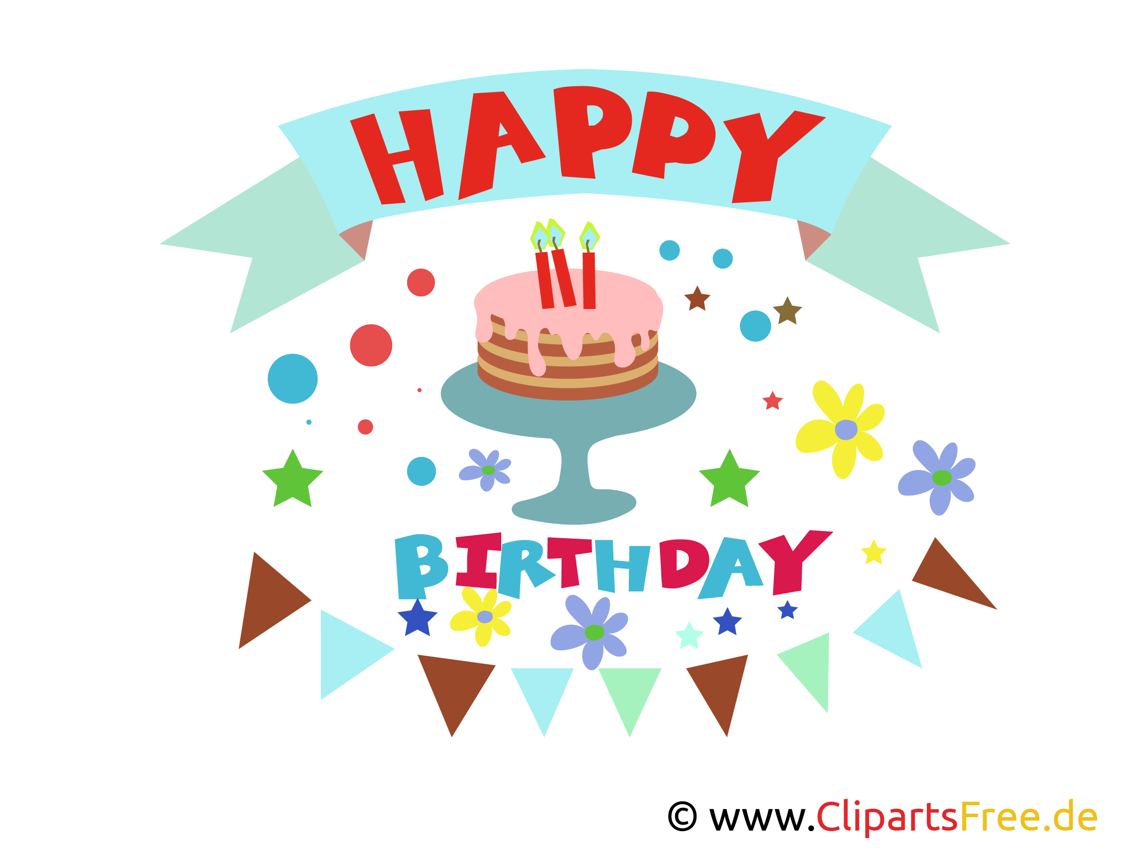 Kartkę z życzeniami z napisem Happy Birthday