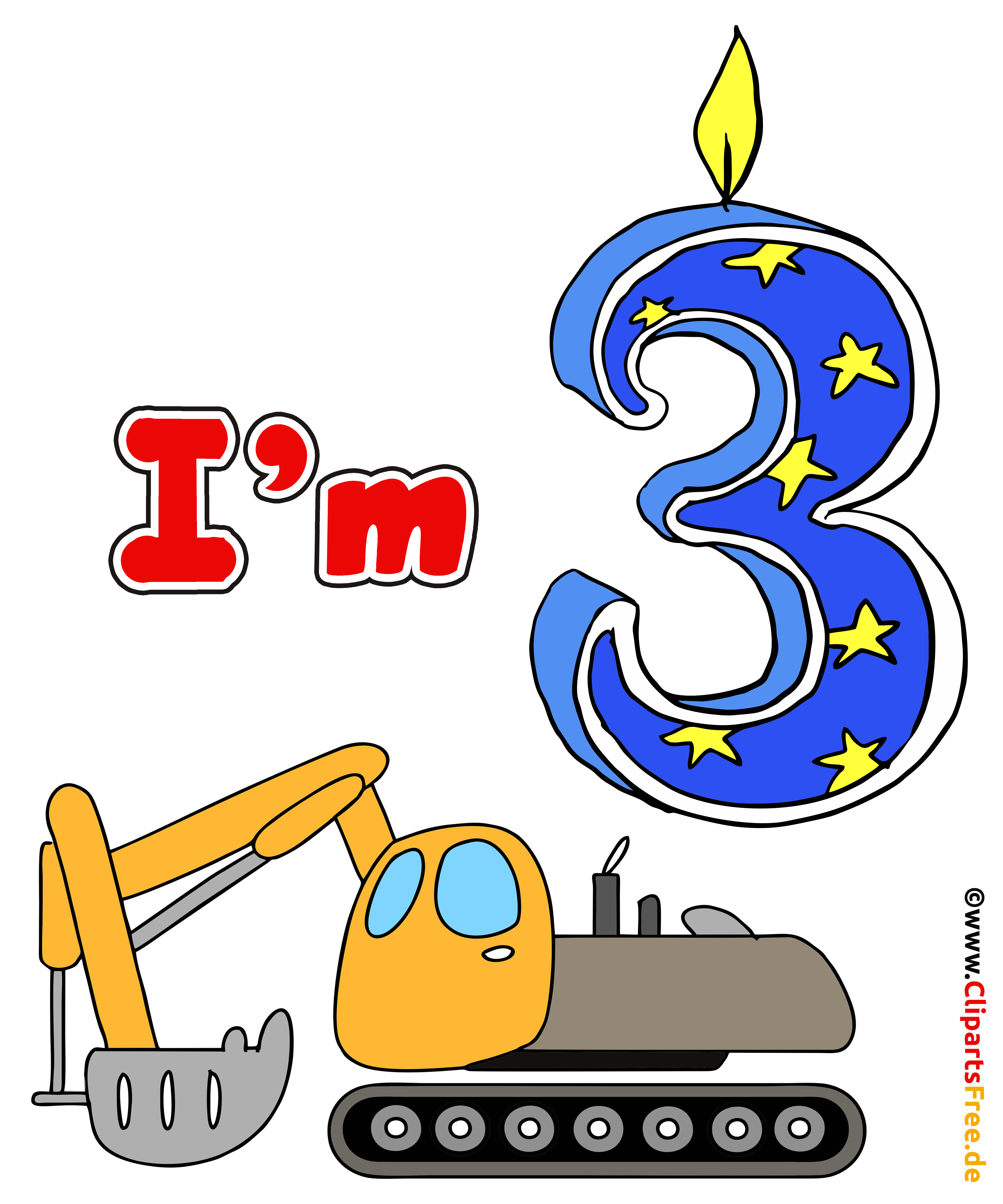3 Jahre Alt T Shirt Design Mit Bagger Kostenlos 3-jahre-alt-t-shirt-design-mit-bagger-kostenlos