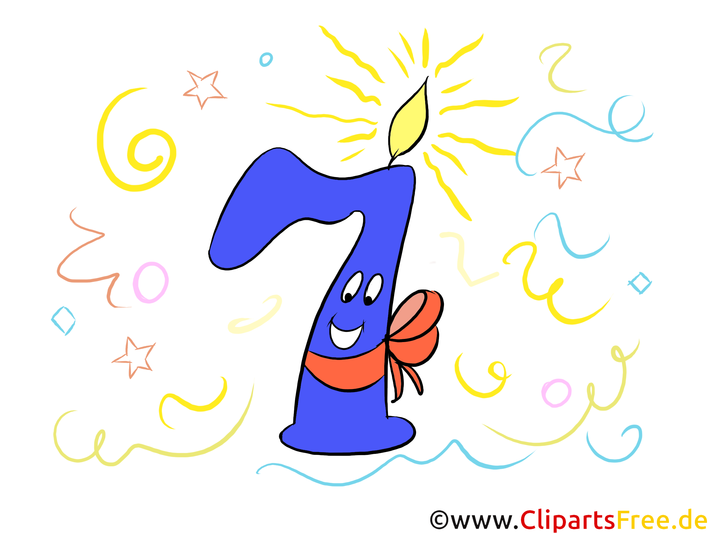 7 Zahlen Clipart Zum Geburtstag Kostenlos