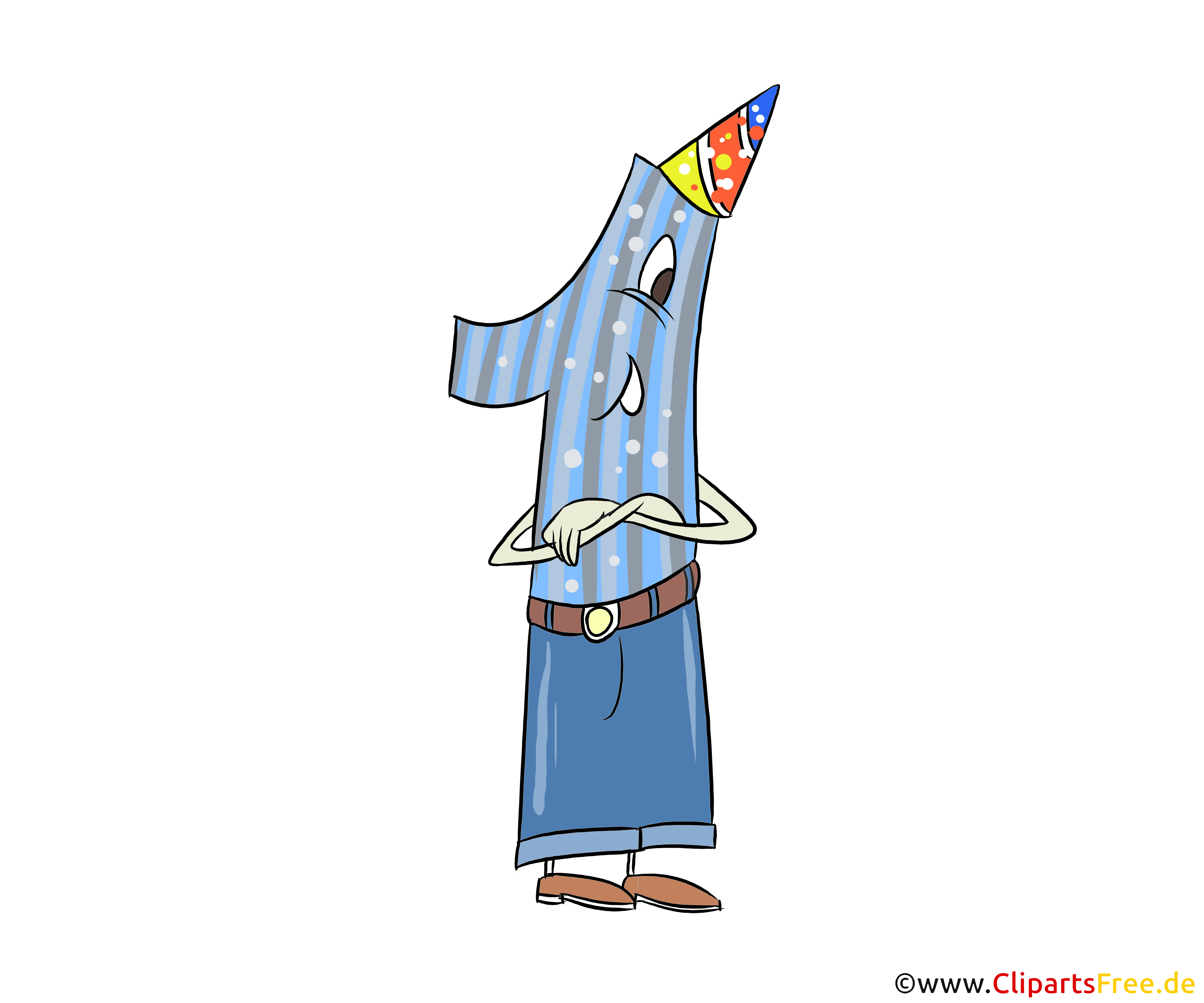 Numéro 1 amusant à imprimer pour anniversaire