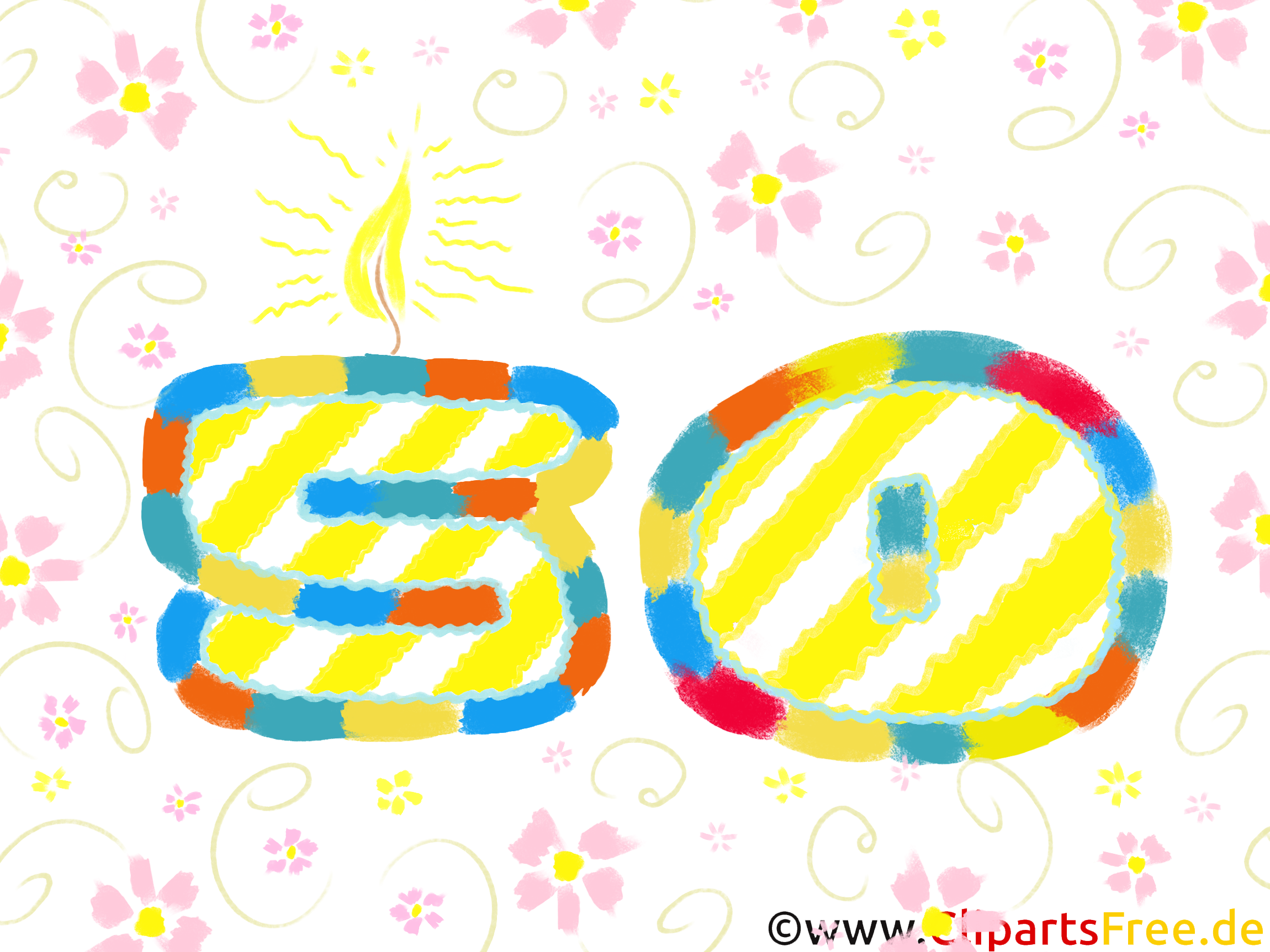 Zahl 50 zum Geburtstag Clipart, Bild,