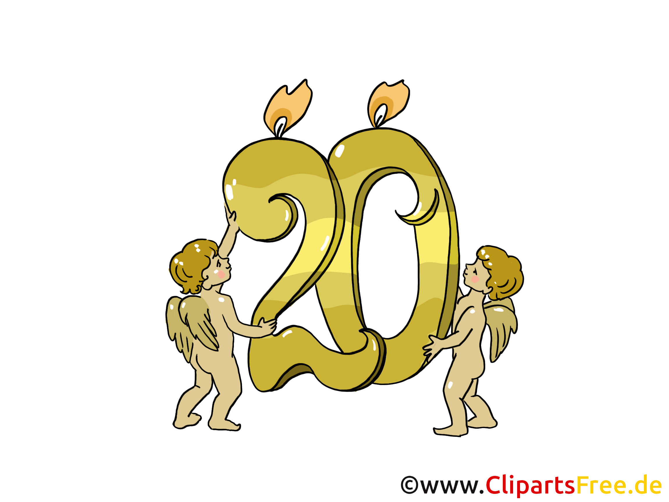 Zum 20 Geburtstag Bild-Clipart