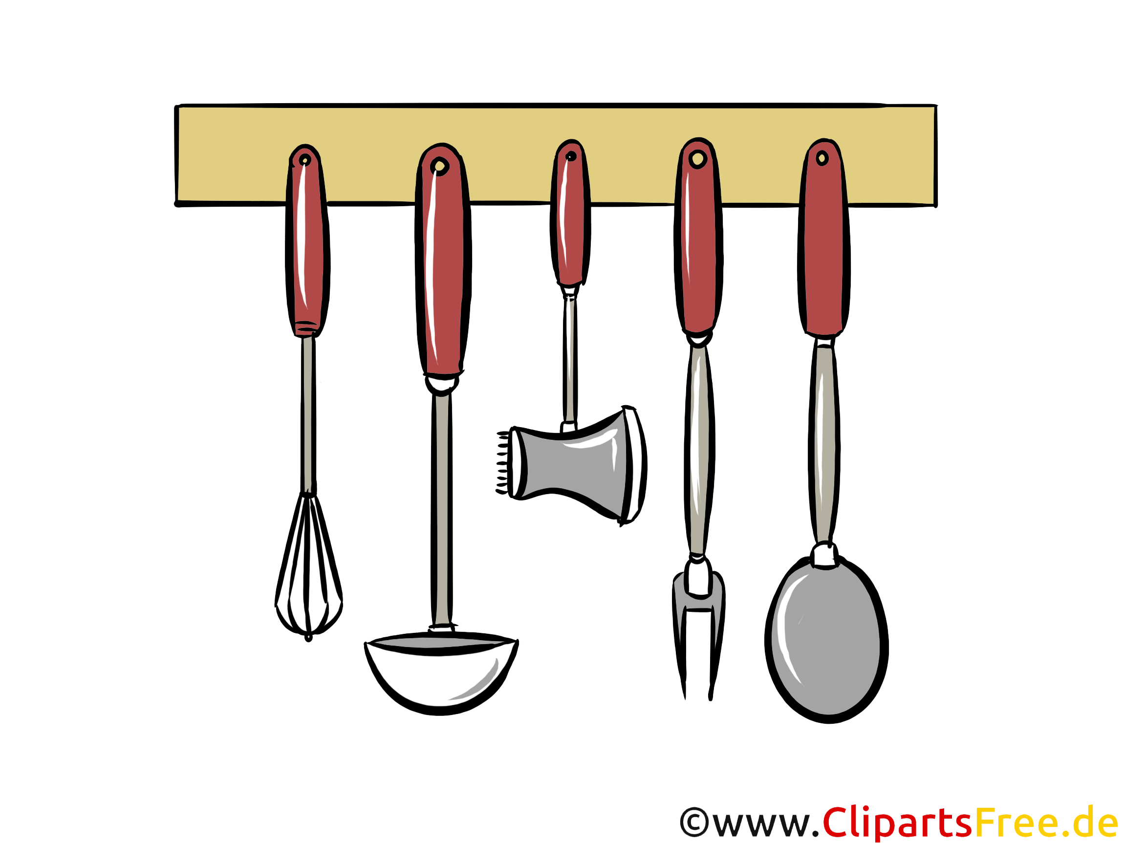 Besteck für die Küche Illustration, Clipart, Bild