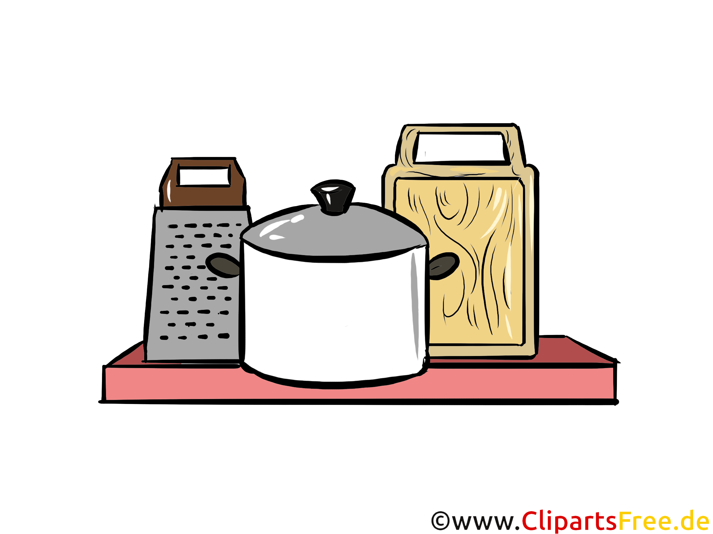 Regal in der Küche Illustration, Clipart, Bild