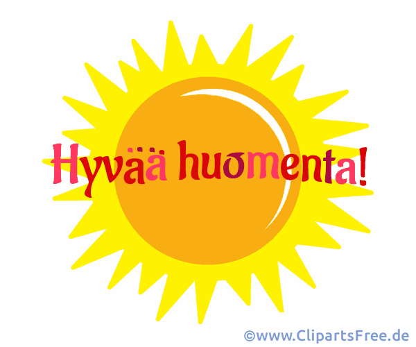 Magandang umaga animated sa Finnish ecard