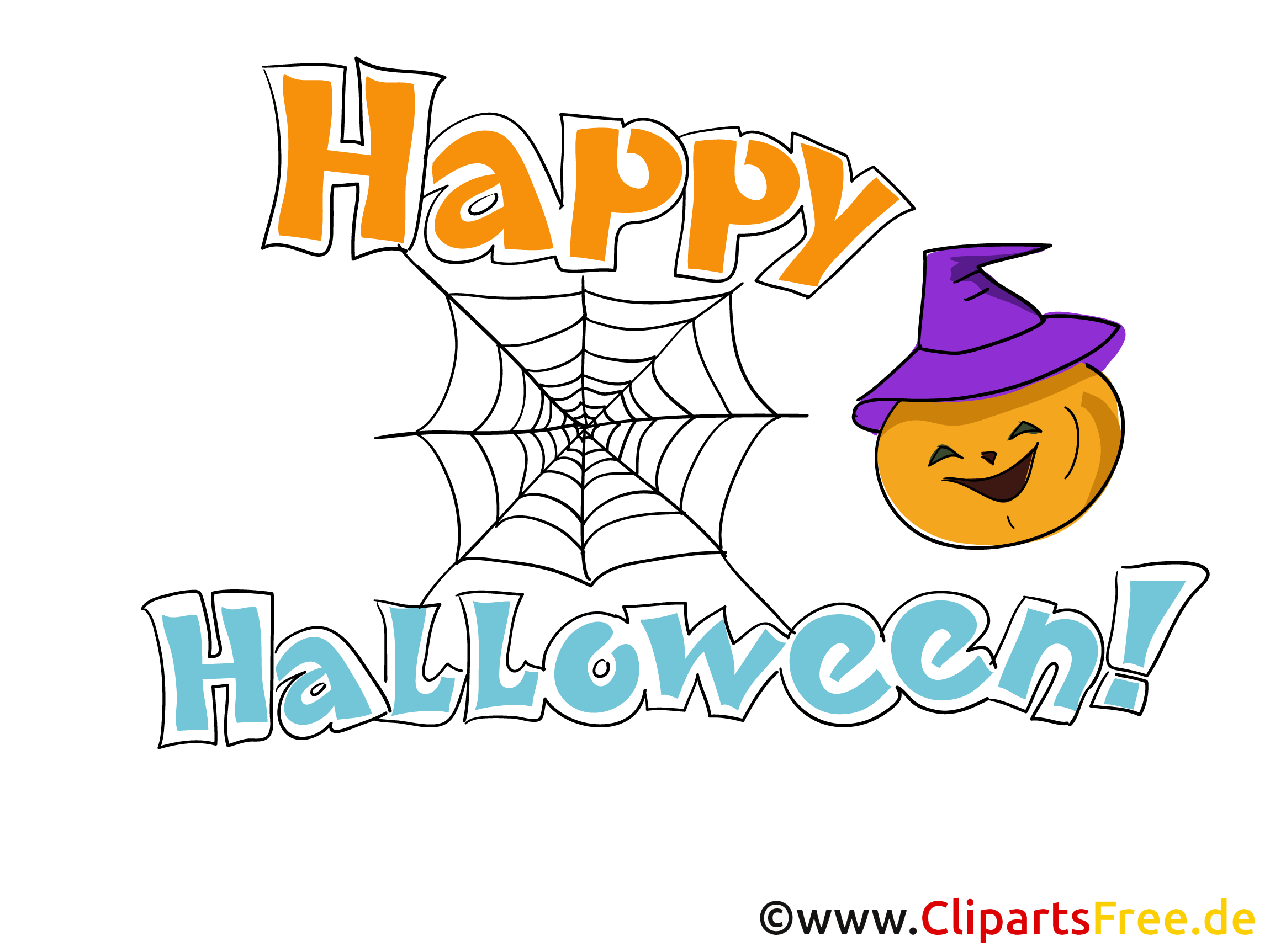 Lustige Grüße zu Halloween Cliparts, Bilder, Cartoons