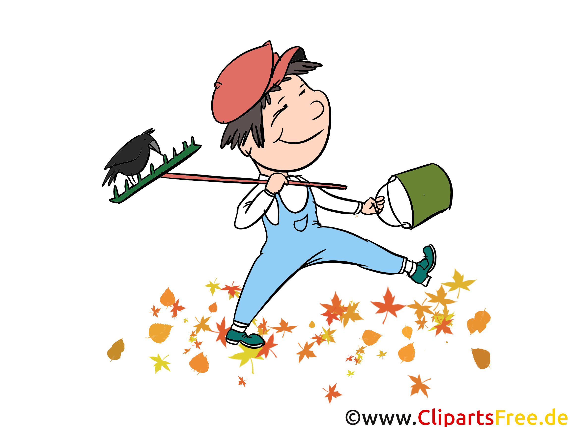 Kleiner Gärtner Illustration, Grafik, Comic, Cartoon, Clipart