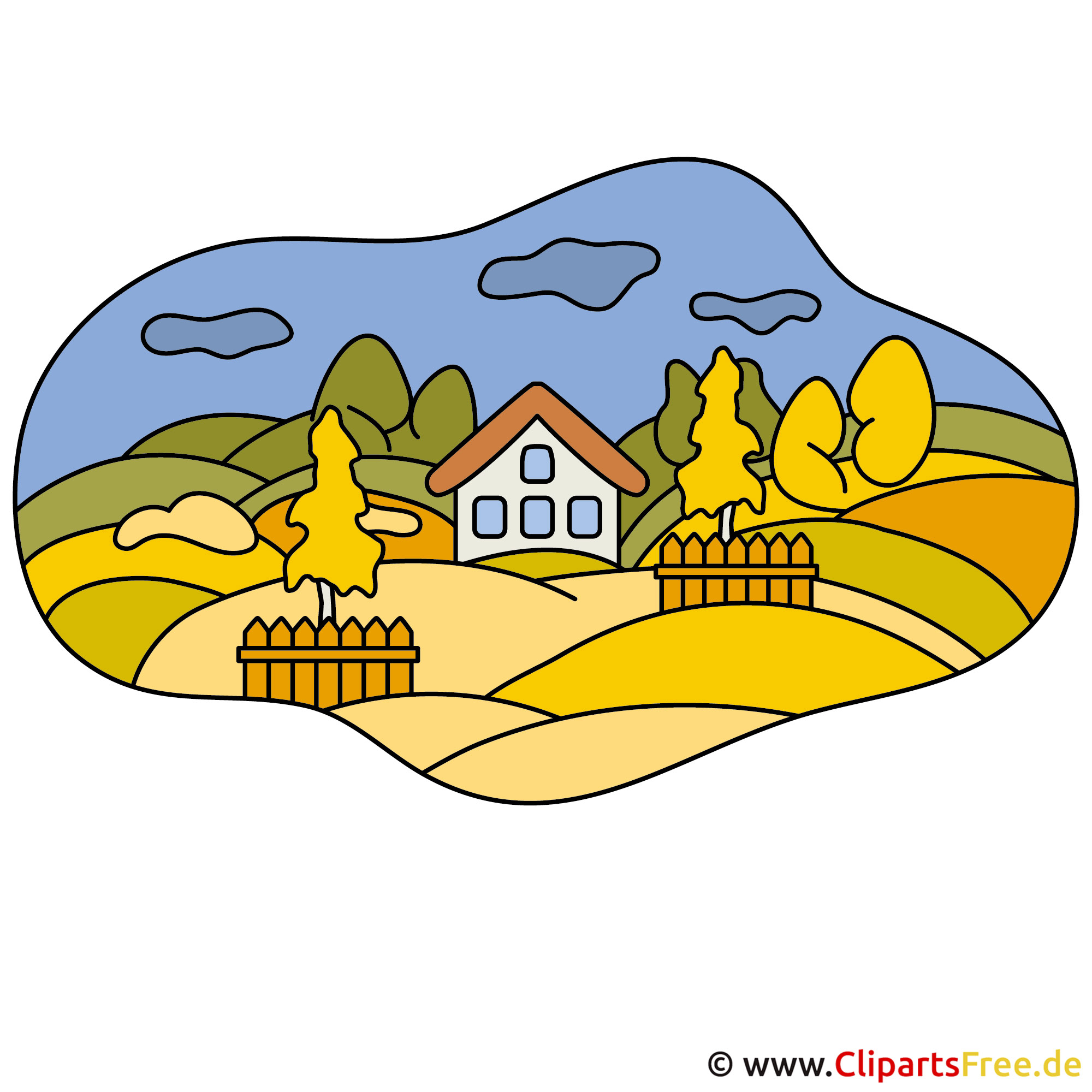 Landschaft Clipart Herbst Bilder Gratis