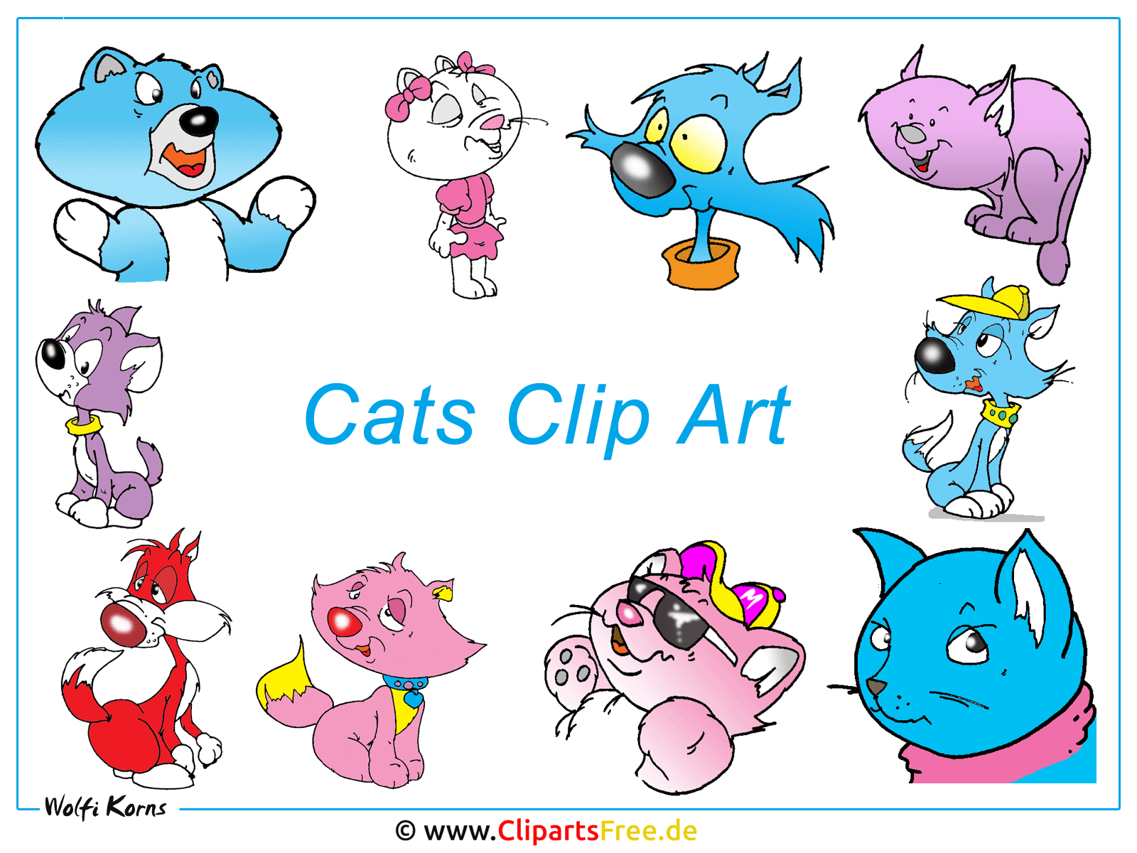 無料の壁紙 猫クリップアート画像