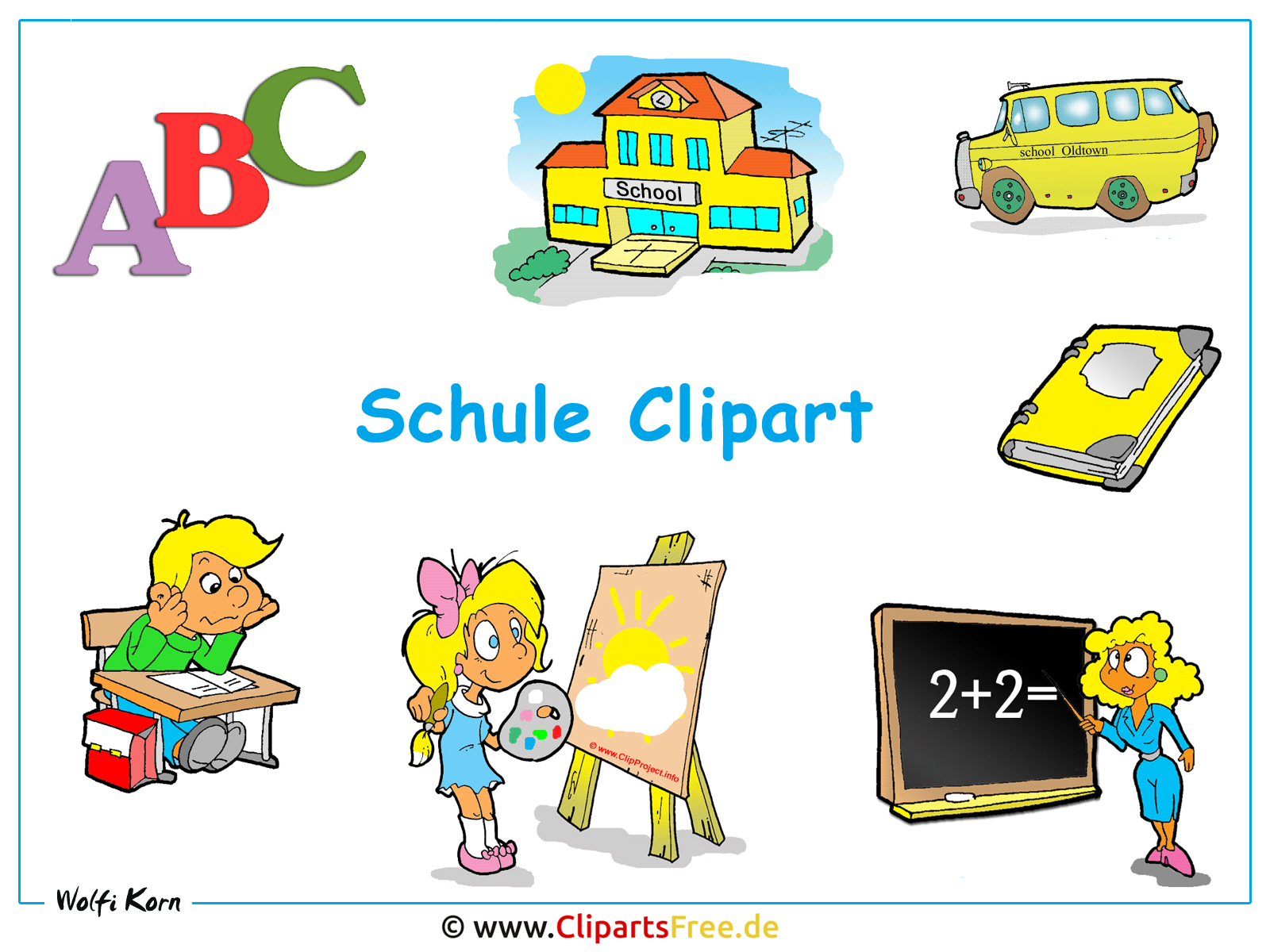 Schulbilder Clipart Hindergrundbilder Kostenlos