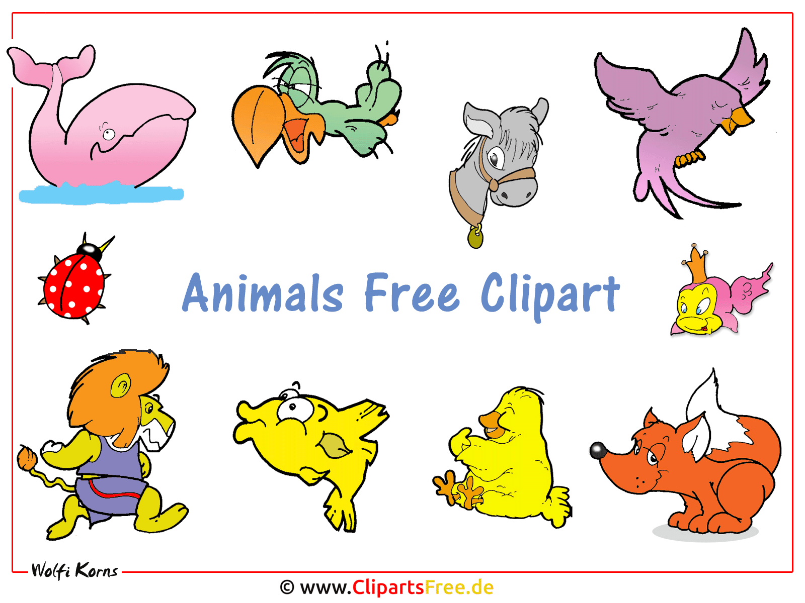 Tiere Clipart Hintergrundbild Kostenlos