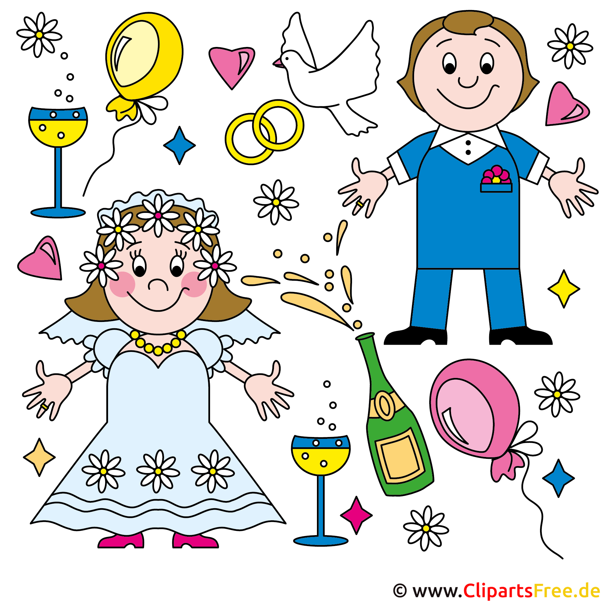 クリップアートオンライン結婚式無料