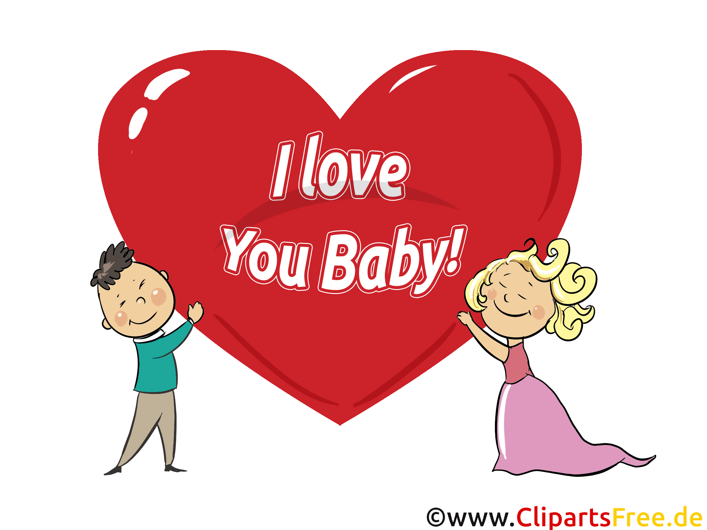 I love you baby Clip Art, eCard, Cartoon, Comic