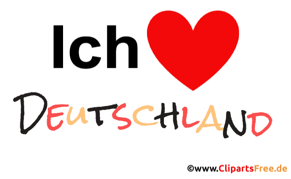 Text Ich liebe Deutschland animiertes Bild mit Herz