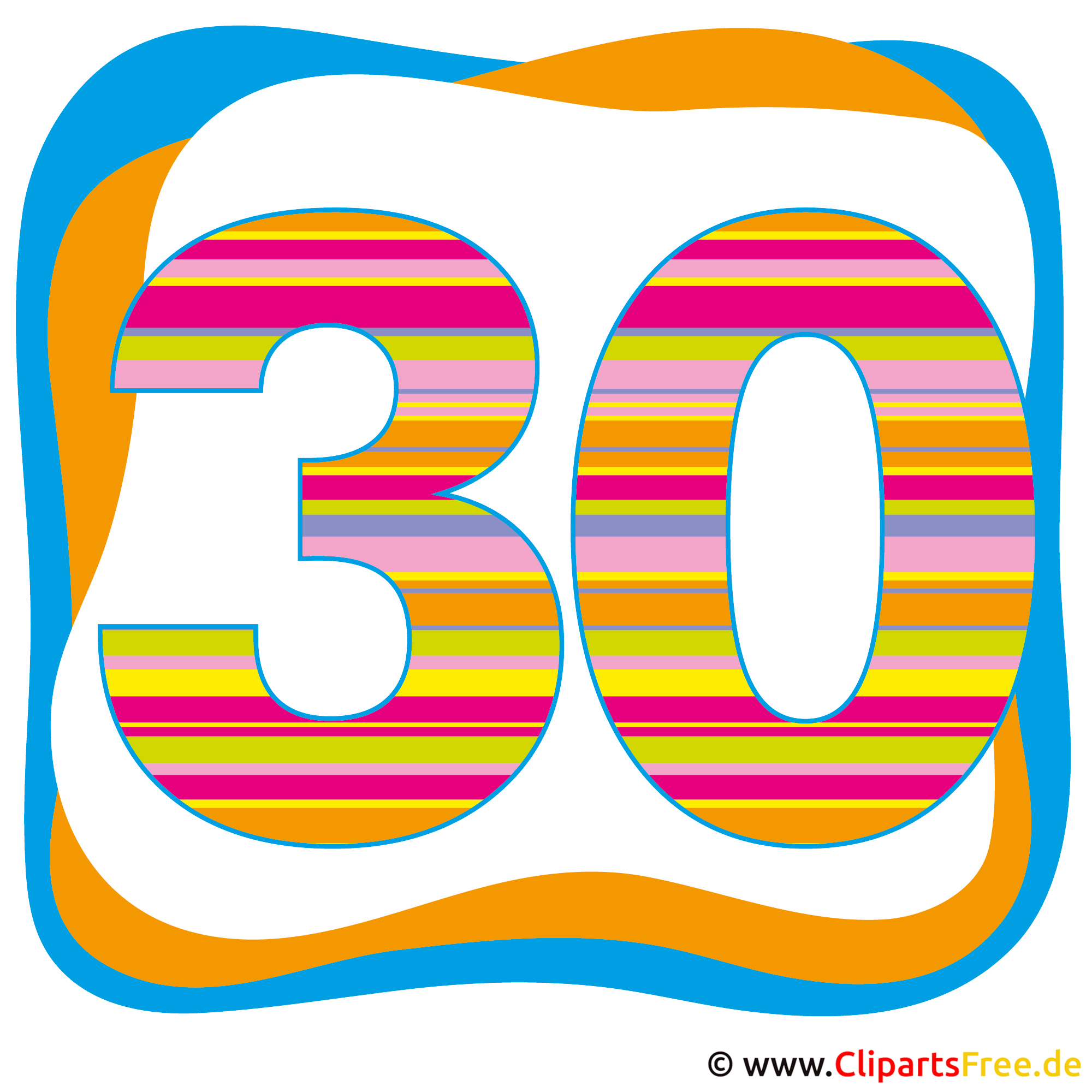 30 Jahre Party Clipart