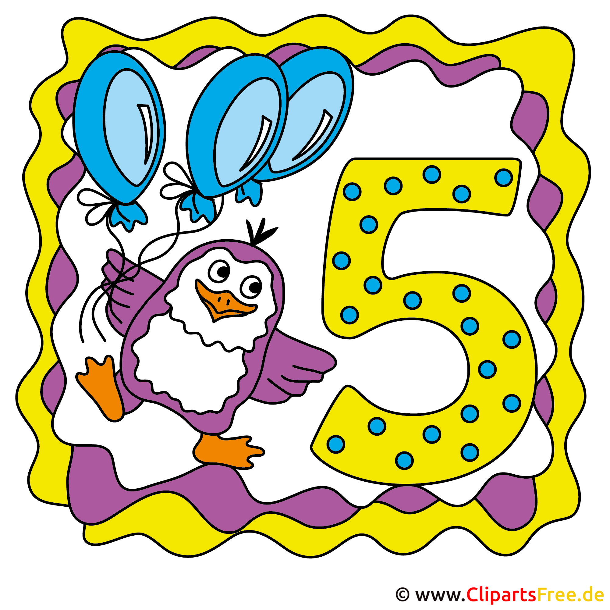 5 Anni Di Auguri Clipart