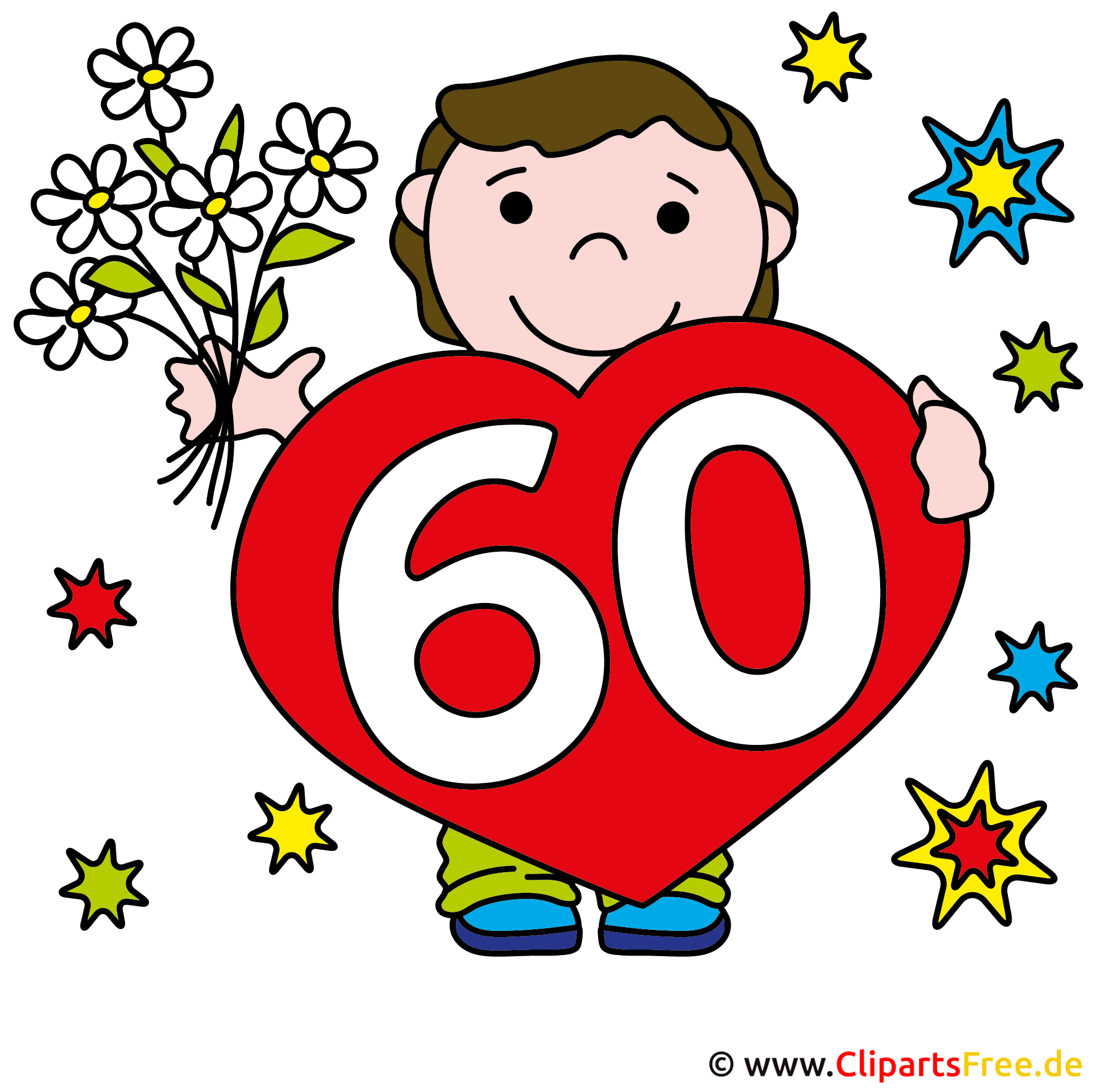 60 Jubiläum Bild, Karte, Clipart