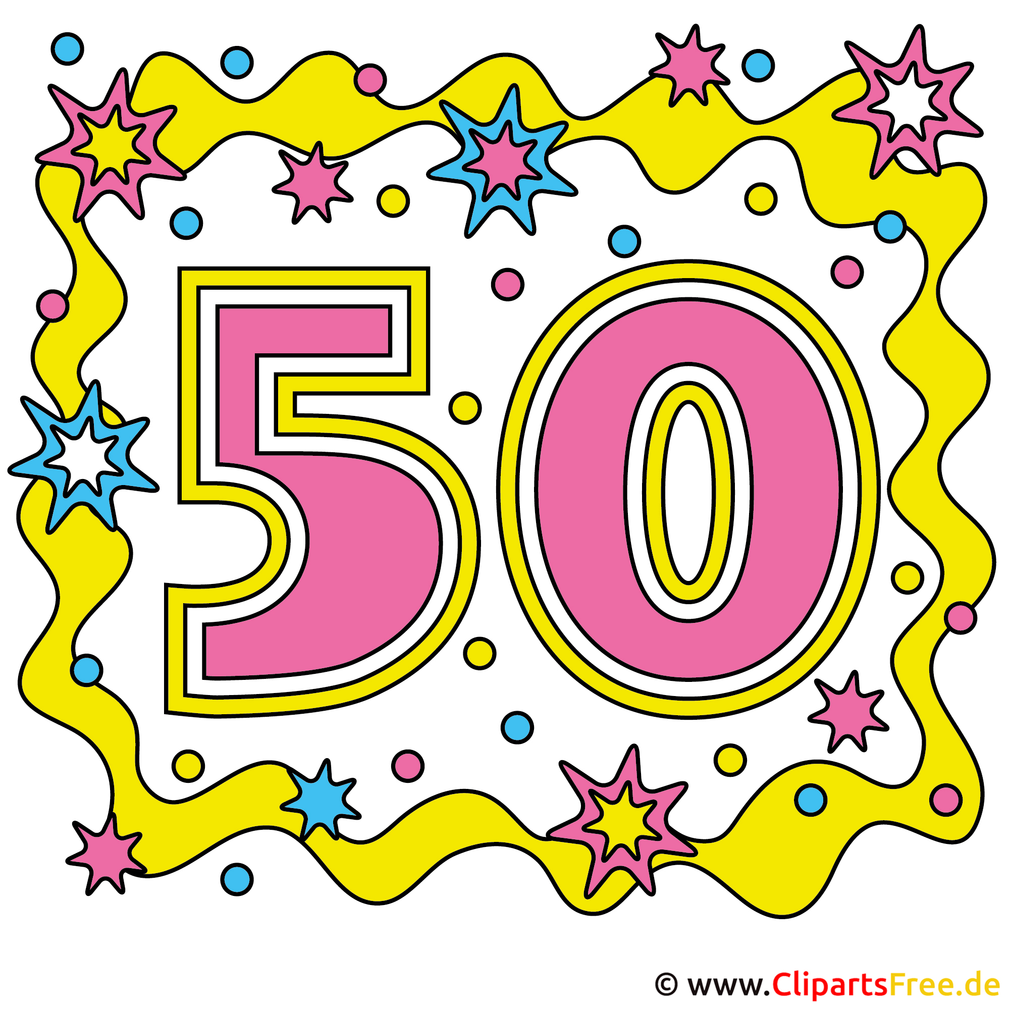 Anniversary 50 Gratis Vector Clipartafbeeldingen