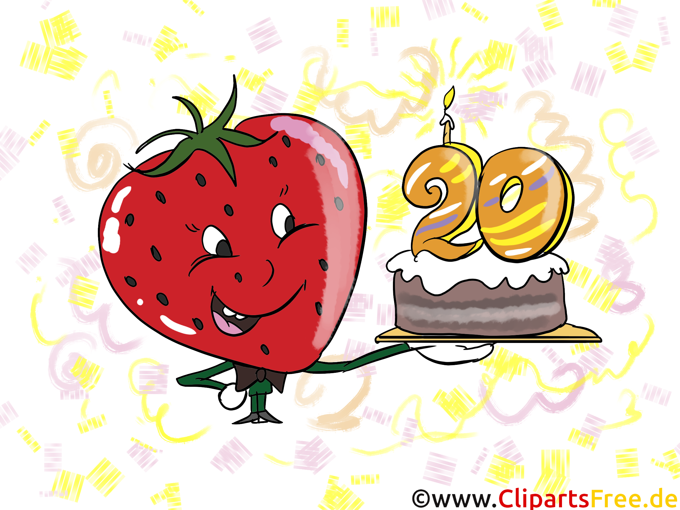 20 Jahre Geburtstags Cliparts kostenlos