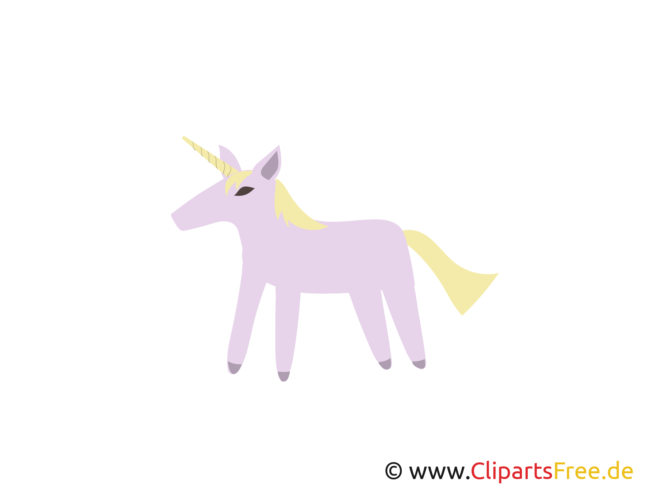 Einhorn für Prinzessin Clipart, Bild, Cartoon