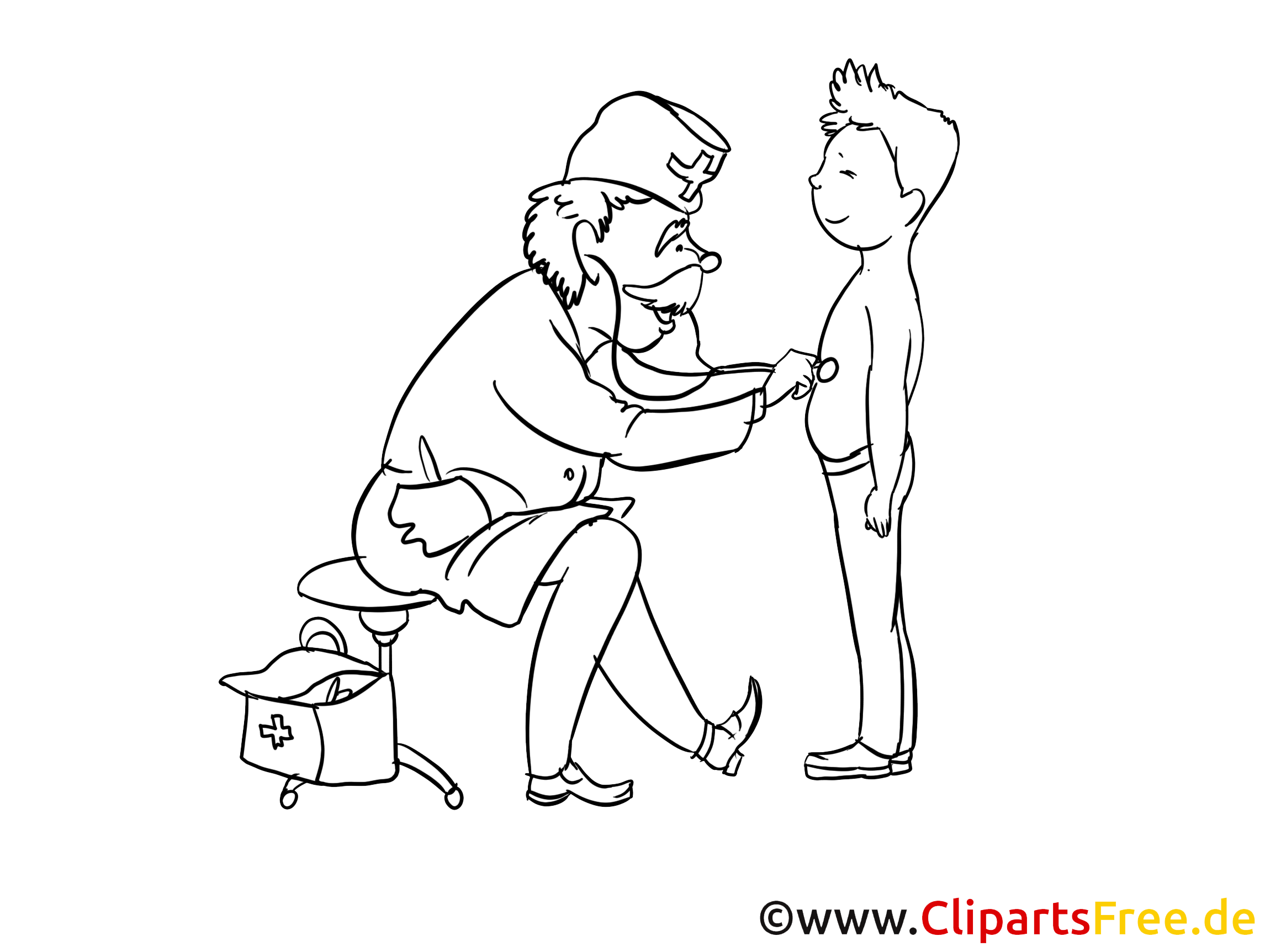 Cliparts schwarz weiss gratis zum Thema Medizin, Gesundheit