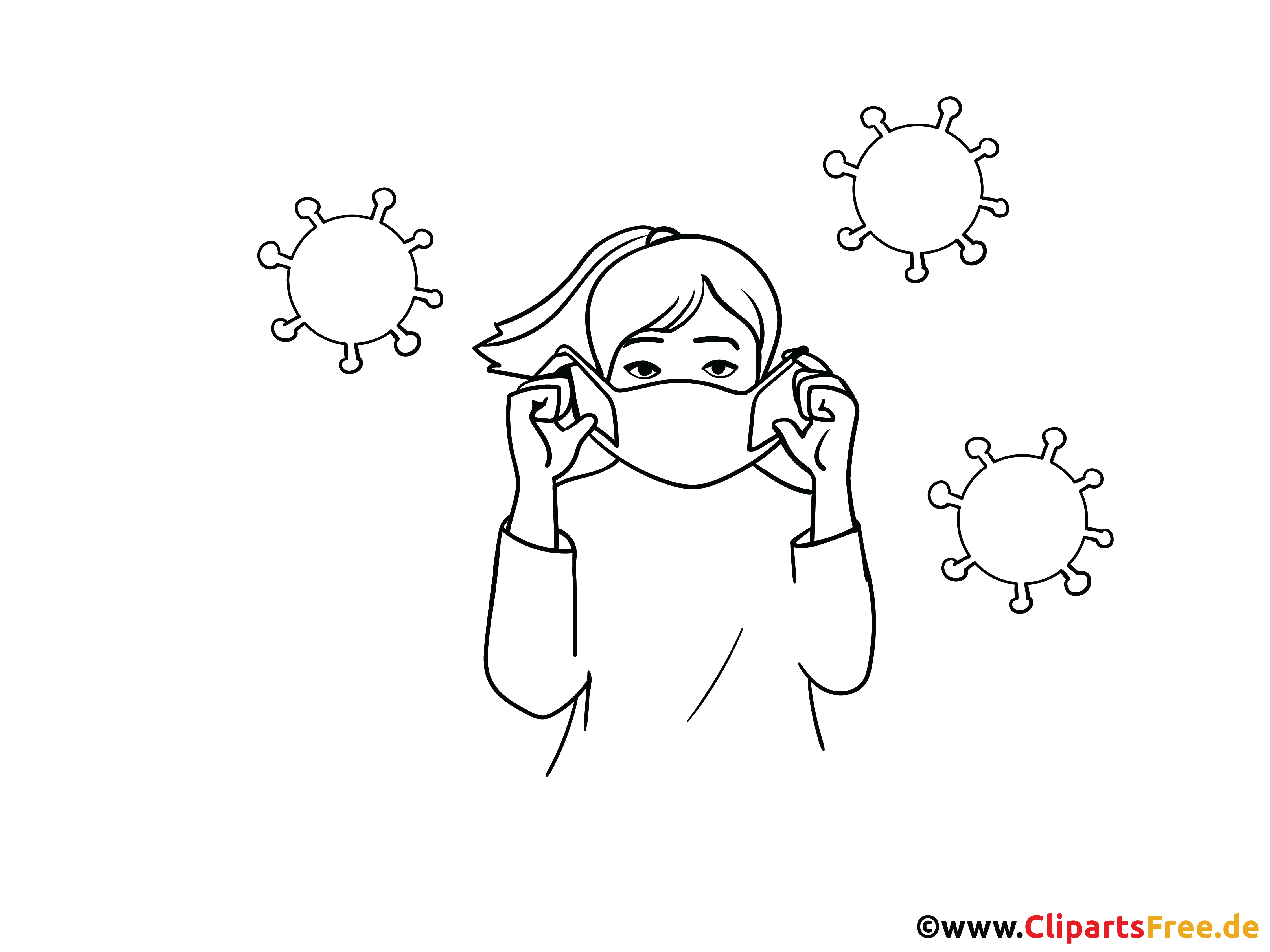 coronavirus-beschermend-masker-afbeelding-zwart-wit-om-af-te-drukken