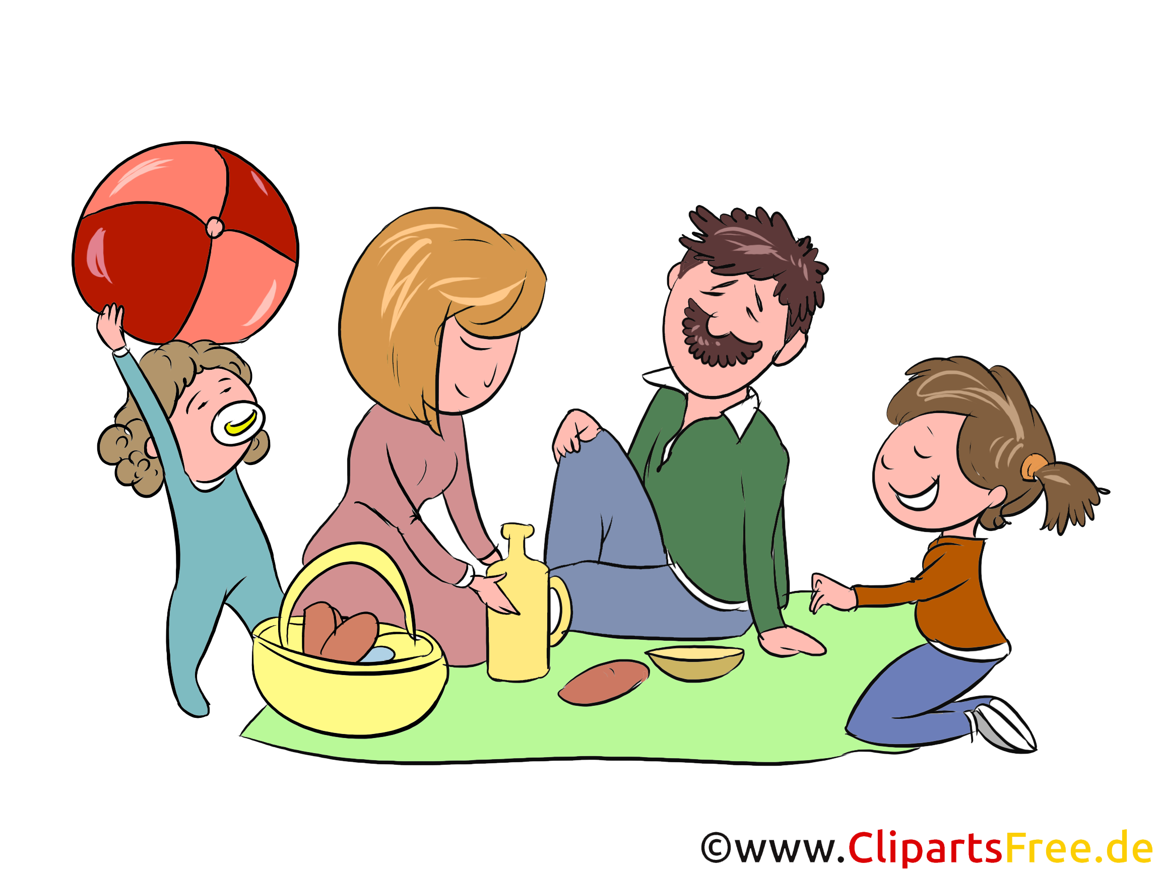 Picnic, excursion clipart, illustration, picture. 