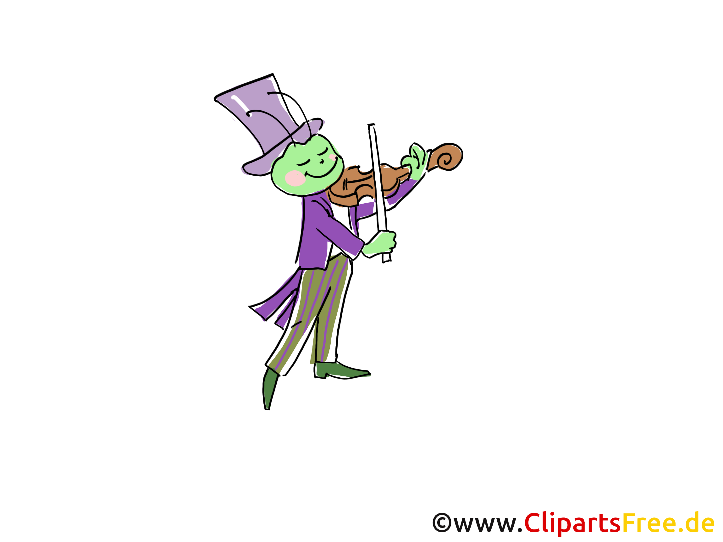 Кузнечик играет на скрипке рисунок