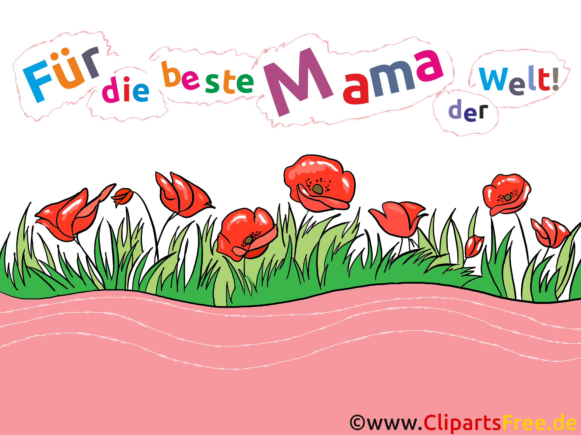 Wenskaart voor moeder op Moederdag