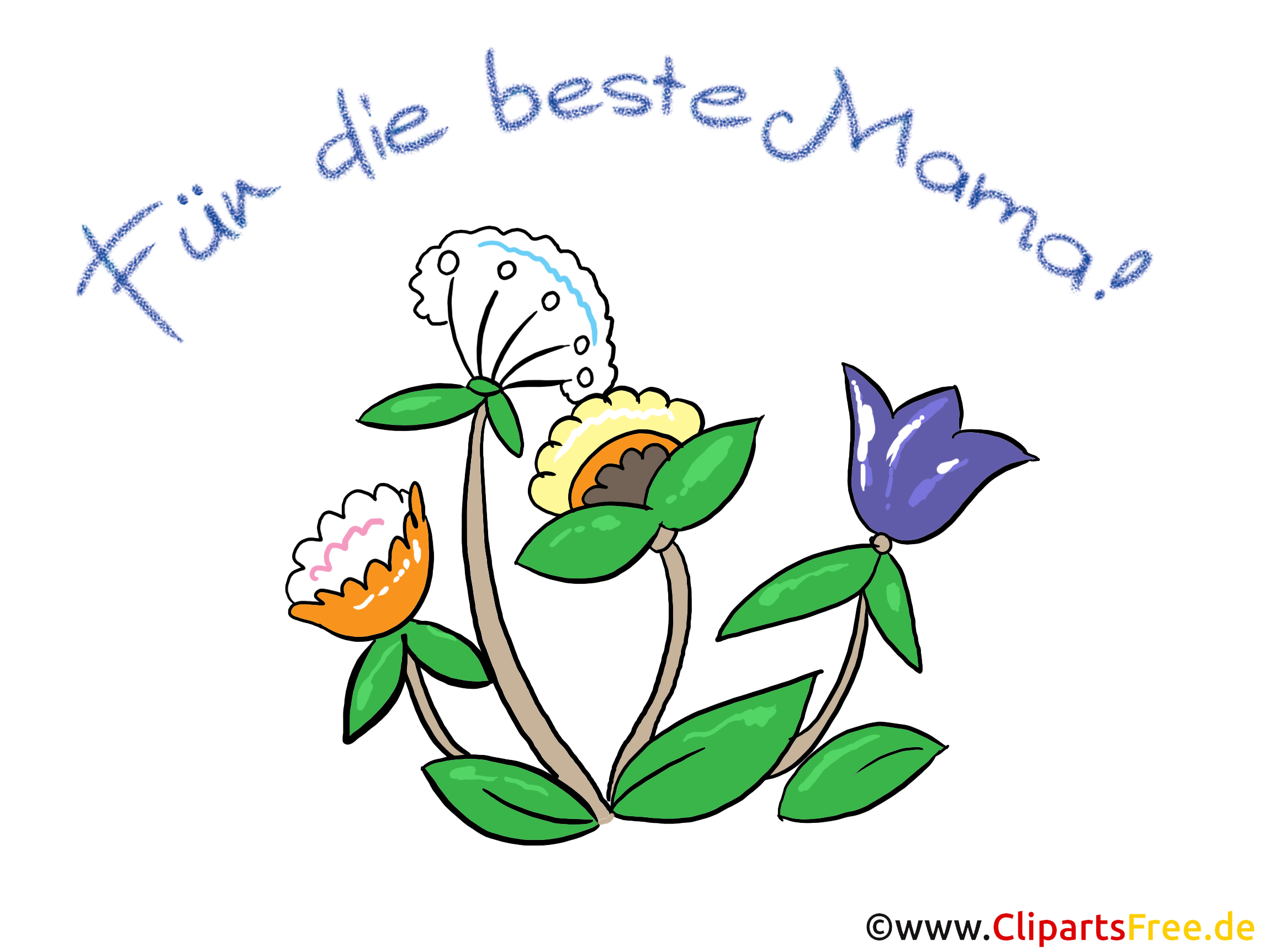 Karte zum Muttertag mit Blumen