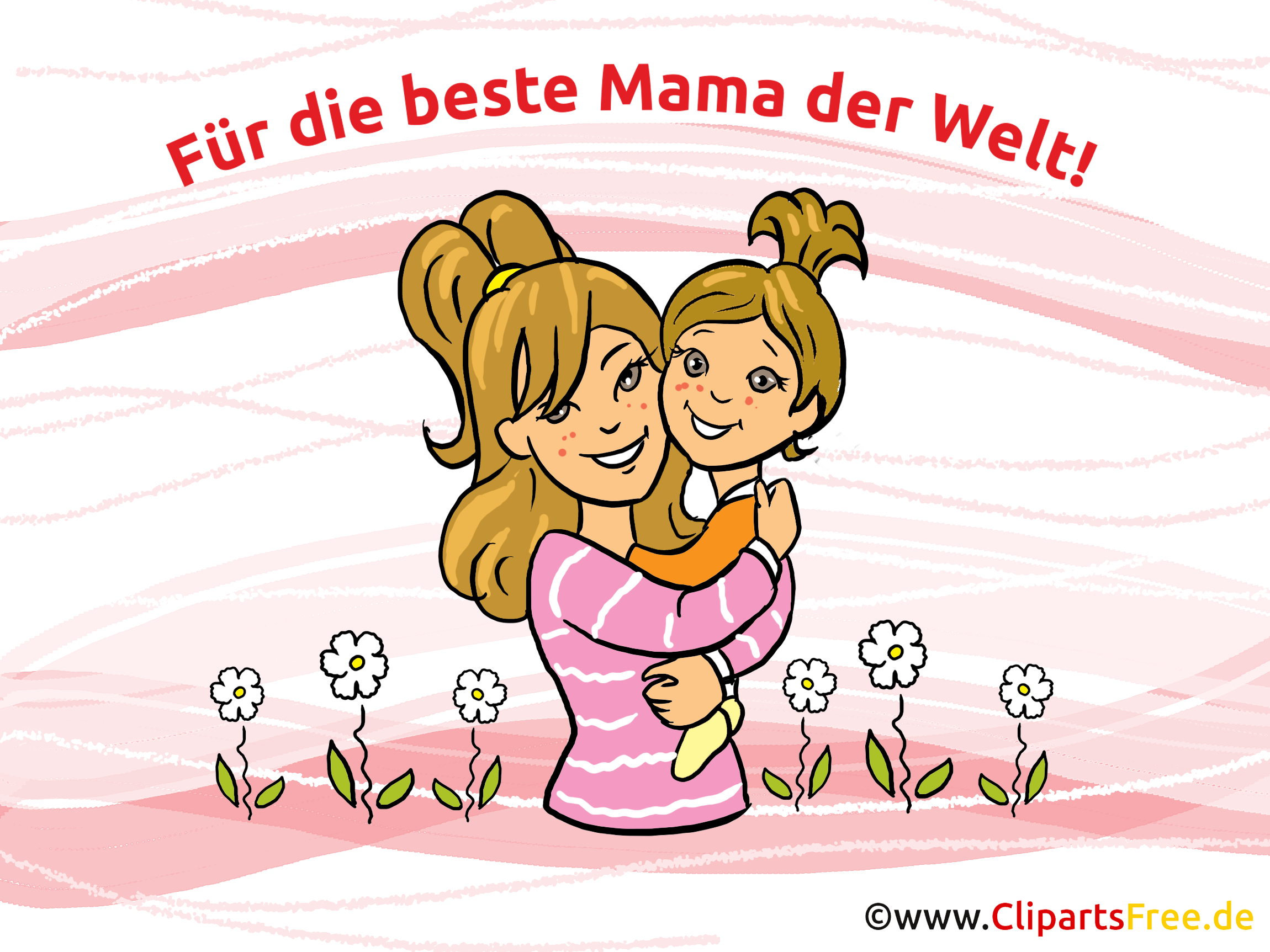 Postkarte zum Muttertag zum Drucken