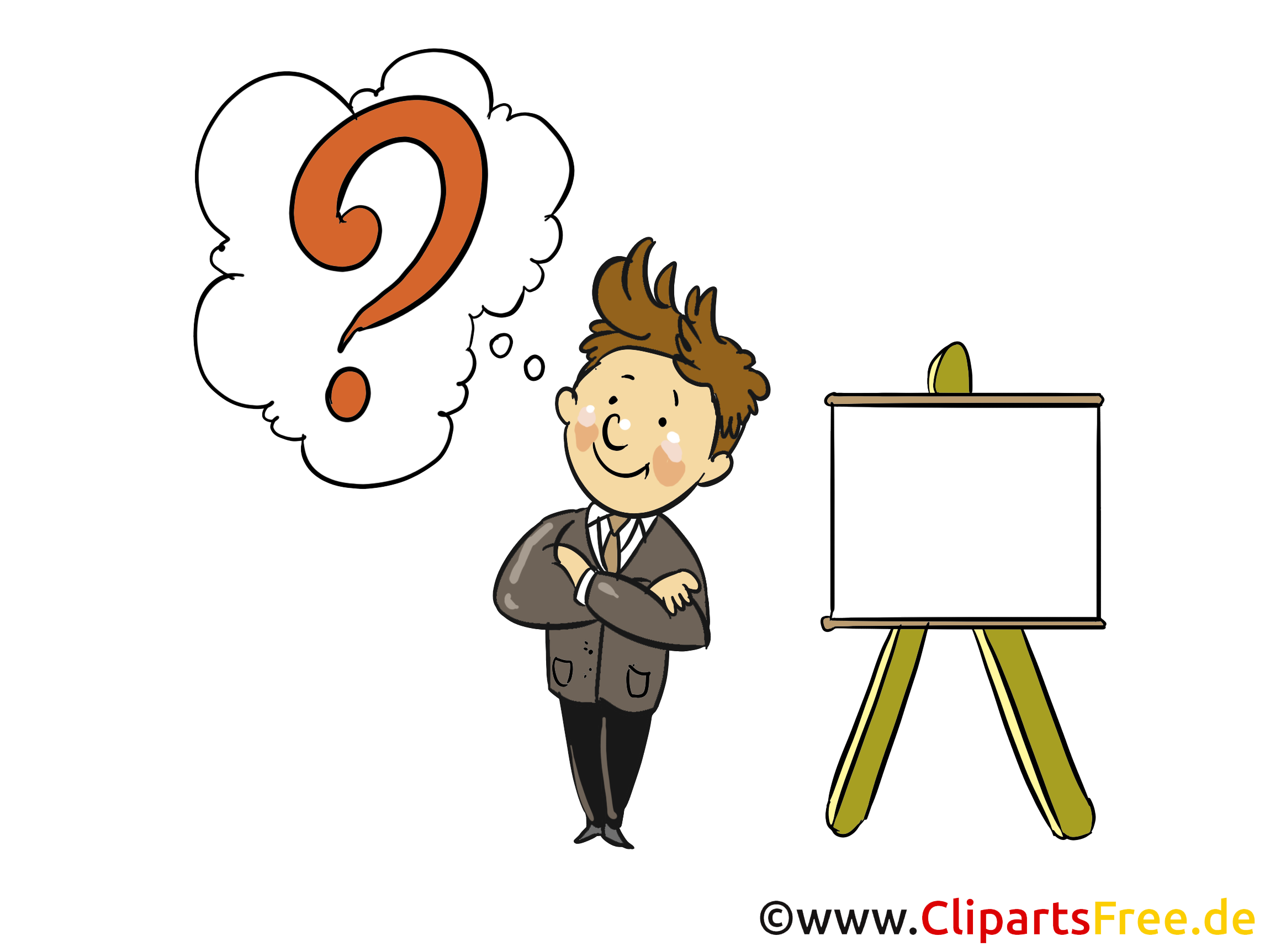 Frage Bild, Clipart, Grafik, Cartoon, Illustration